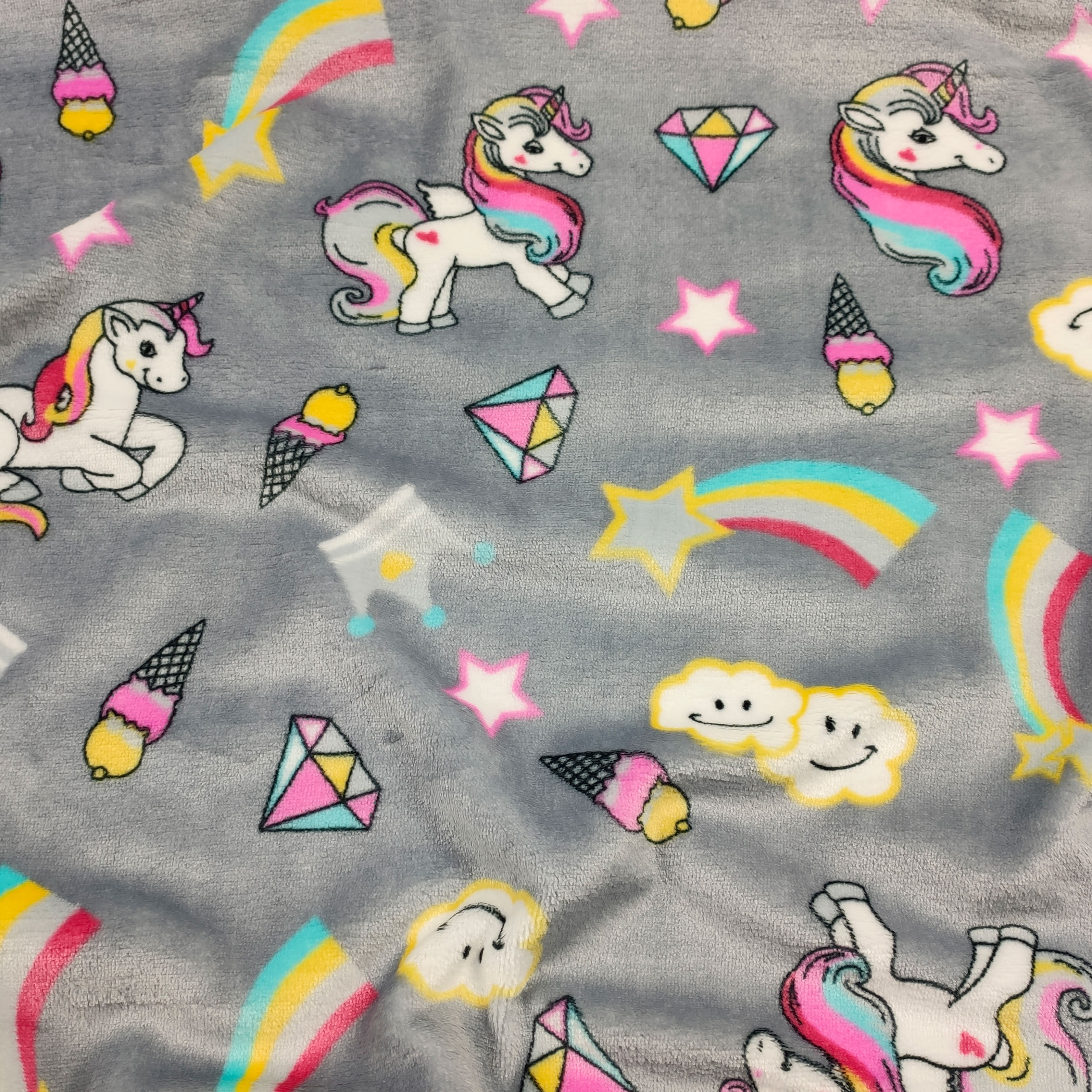 Pile Mano Cachemire Unicorni Sfondo Grigio