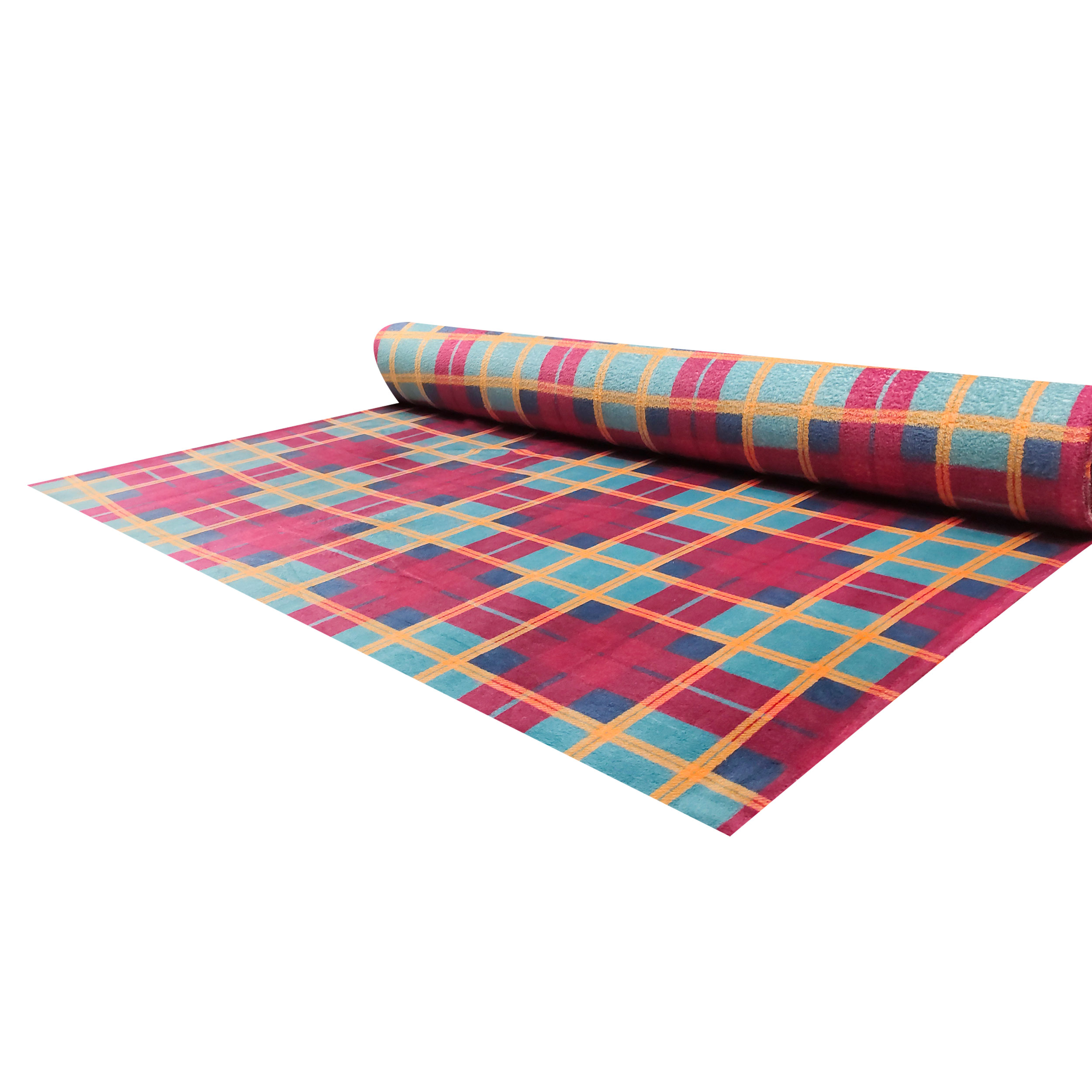 Pile Mano Cachemire Tartan Sfondo Bordeaux