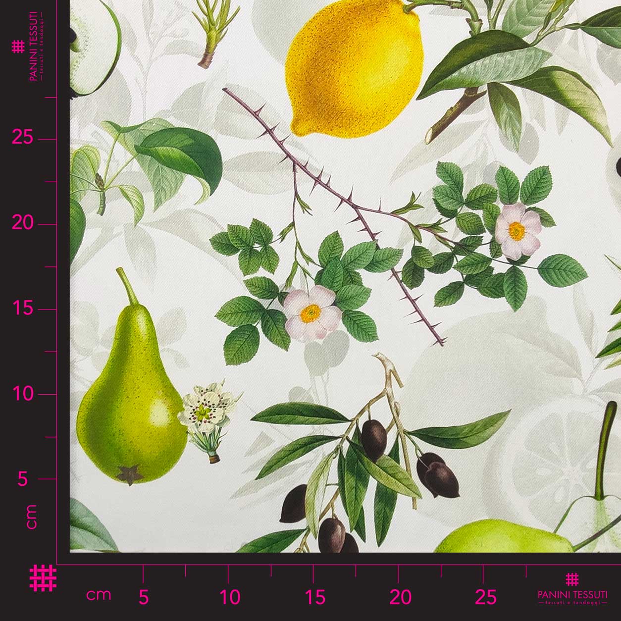 Tessuto Cotone per Arredo Limoni e Pere