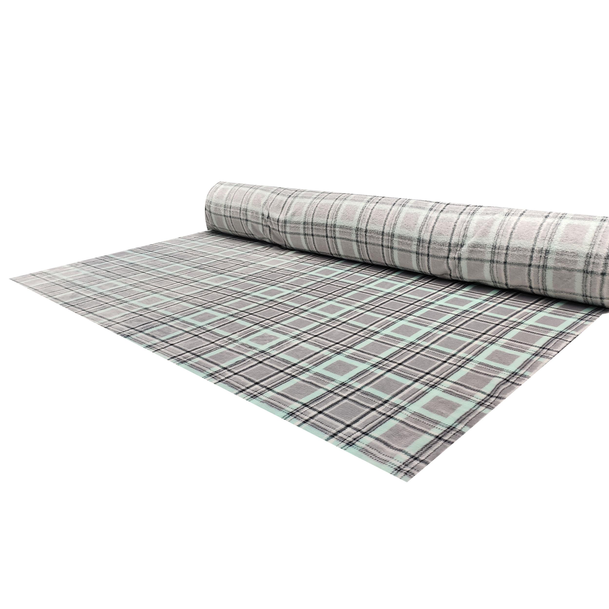 Pile Mano Cachemire Tartan Sfondo Grigio