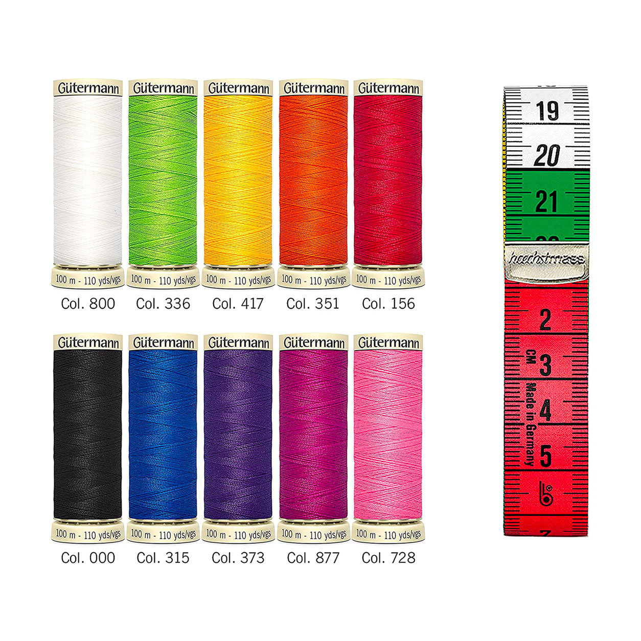 Gutermann Cucitutto 10 Bobine con Metro da Sarto