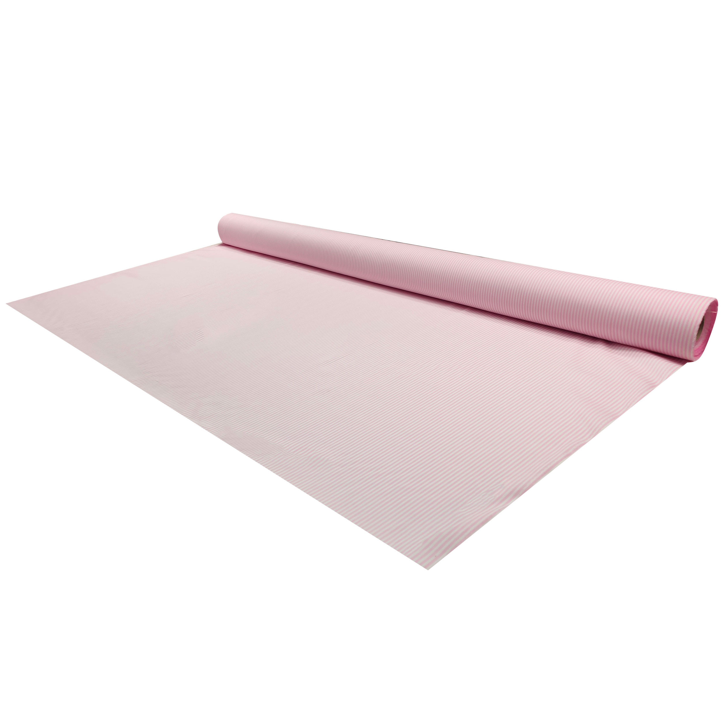 Tessuto Cotone Piquet a Righe Rosa