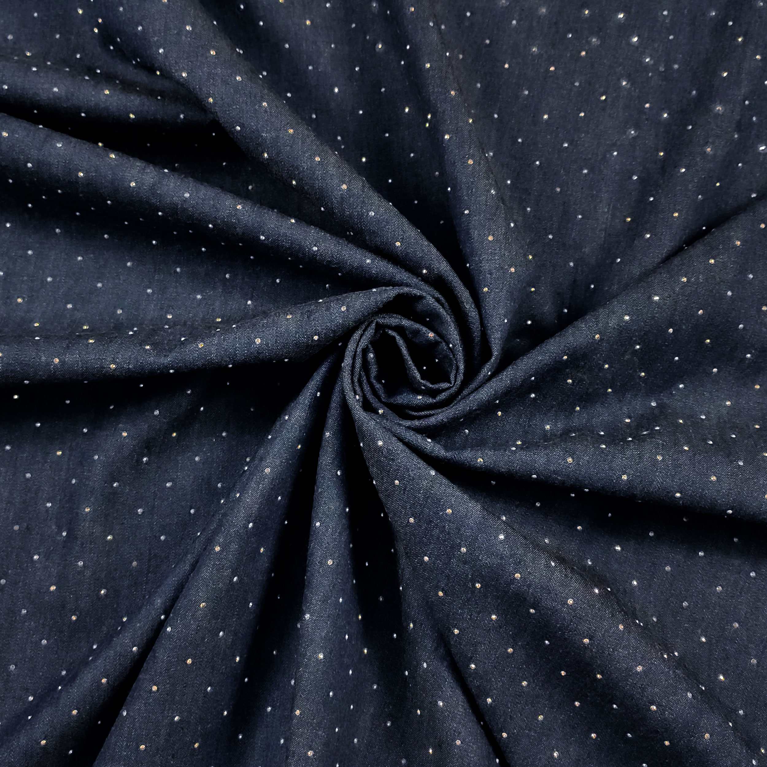 Jeans di Cotone con Strass