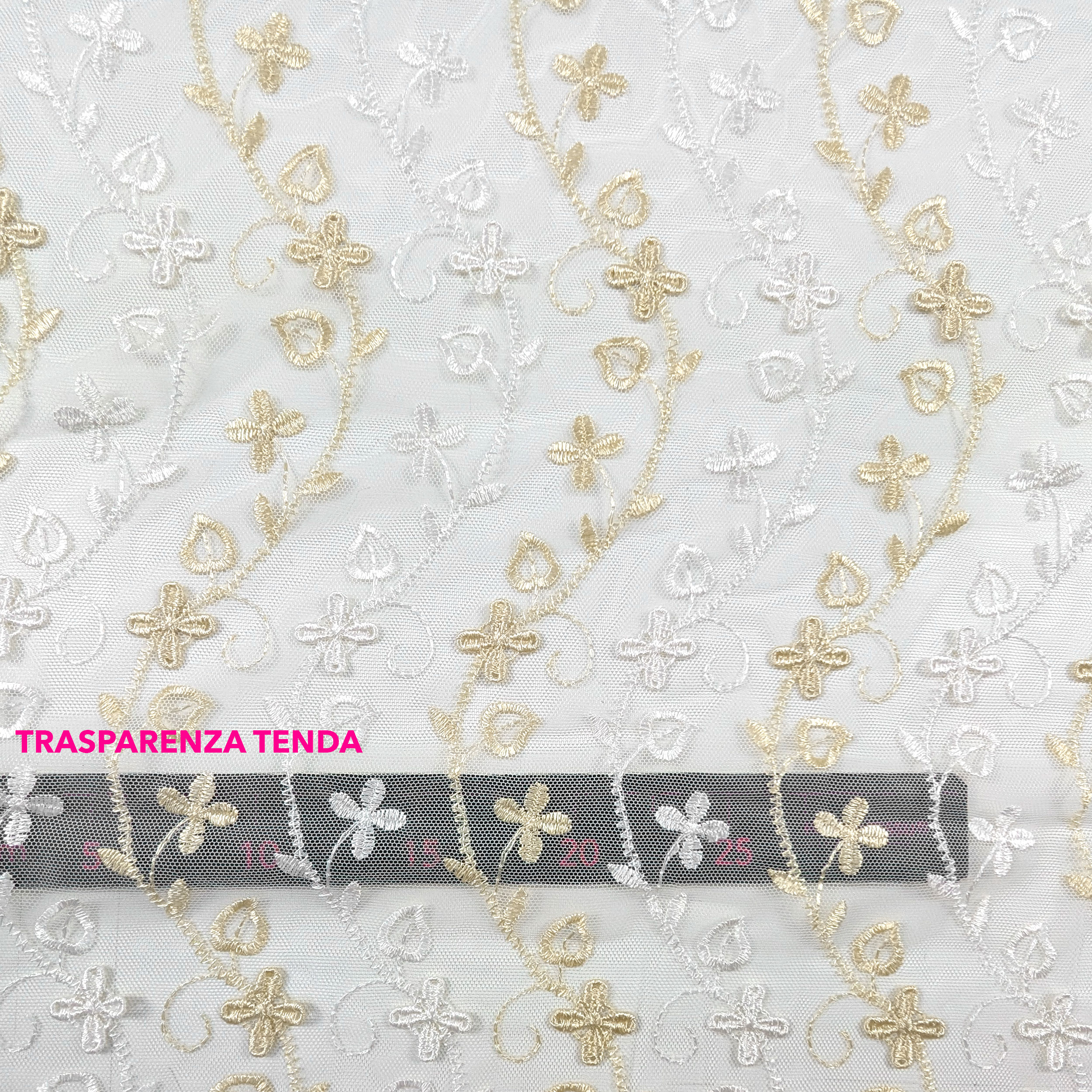 Tessuto Tenda Pizzo Arianna Oro Image