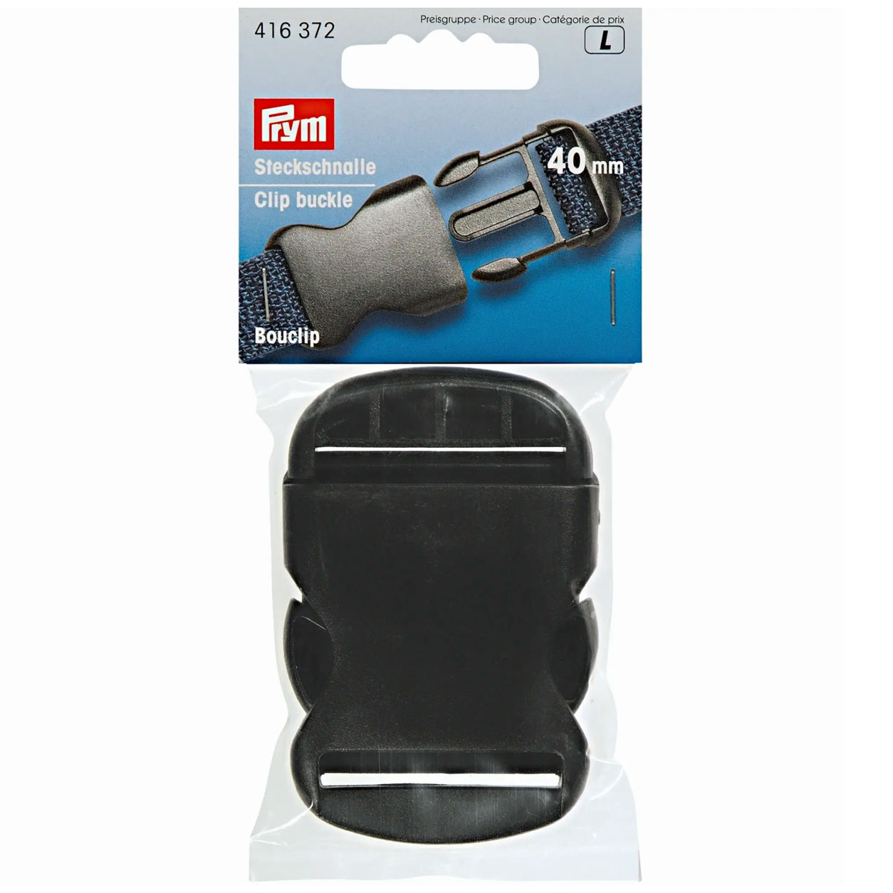 Fibbia a Clip Nero Prym 40 mm Image