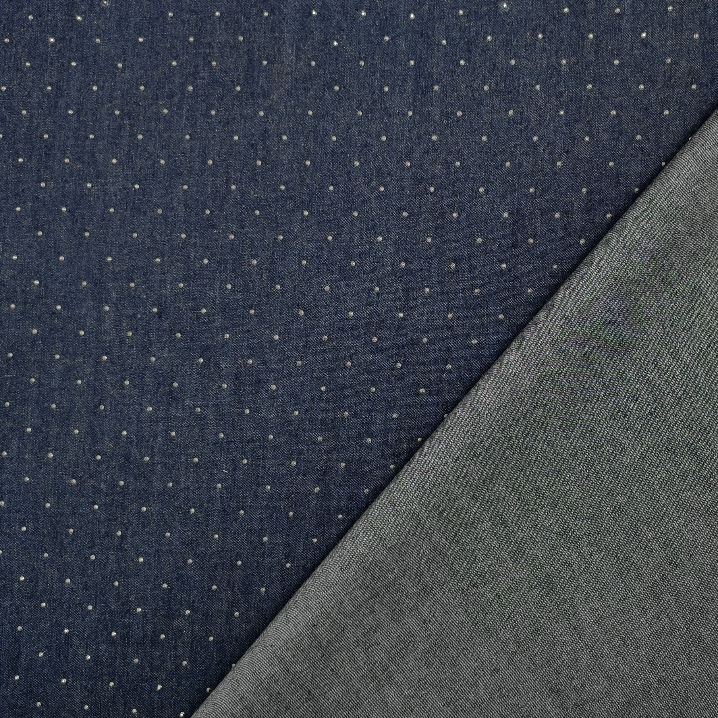 Jeans di Cotone con Strass