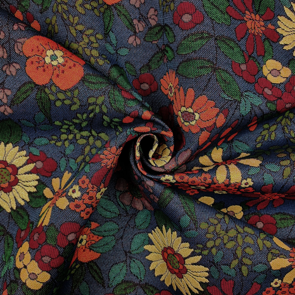 Gobelin Fantasia a Fiori con Inserti in Lurex