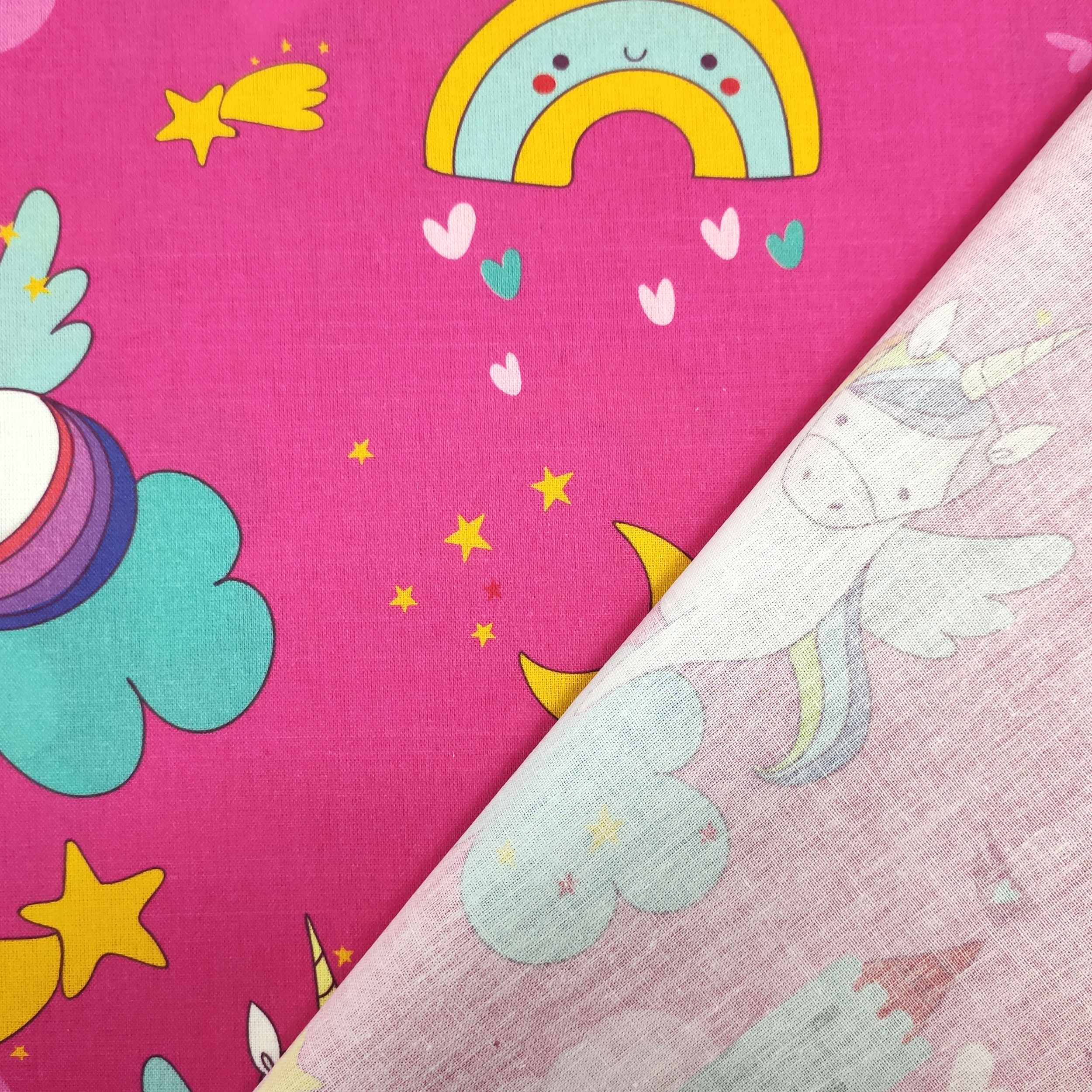 Cotone Unicorni e Castelli Grandi