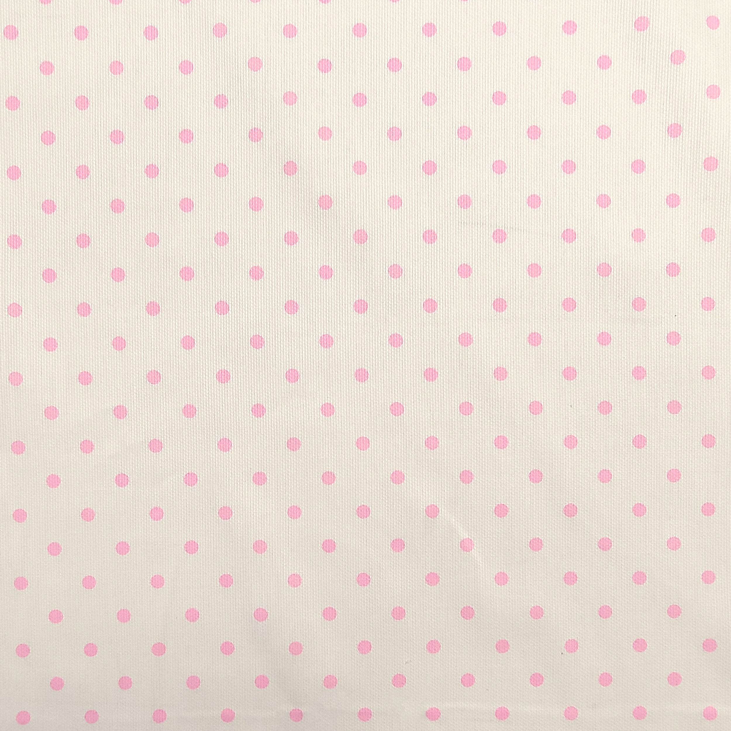 Tessuto Cotone Piquet con Pois Rosa