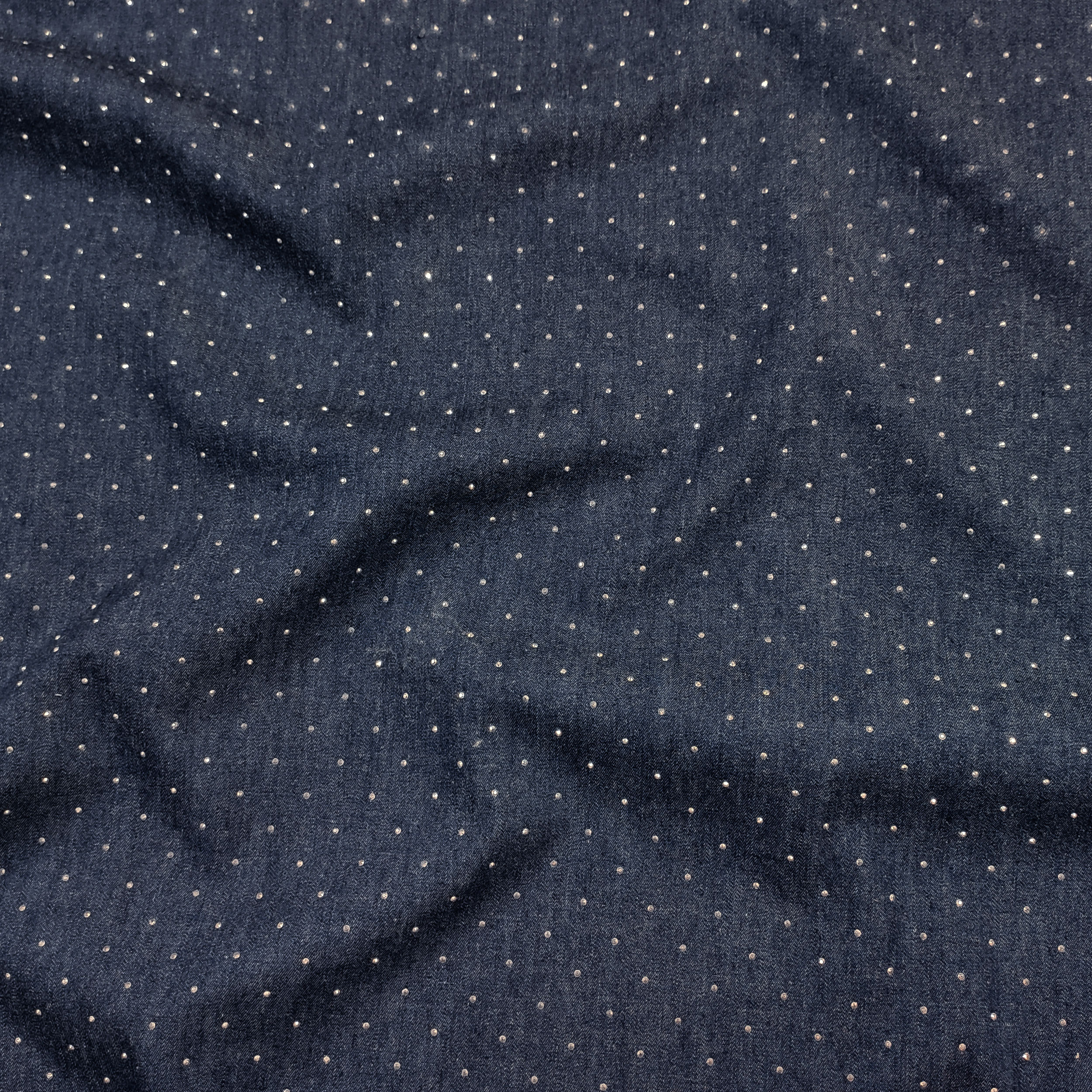Jeans di Cotone con Strass