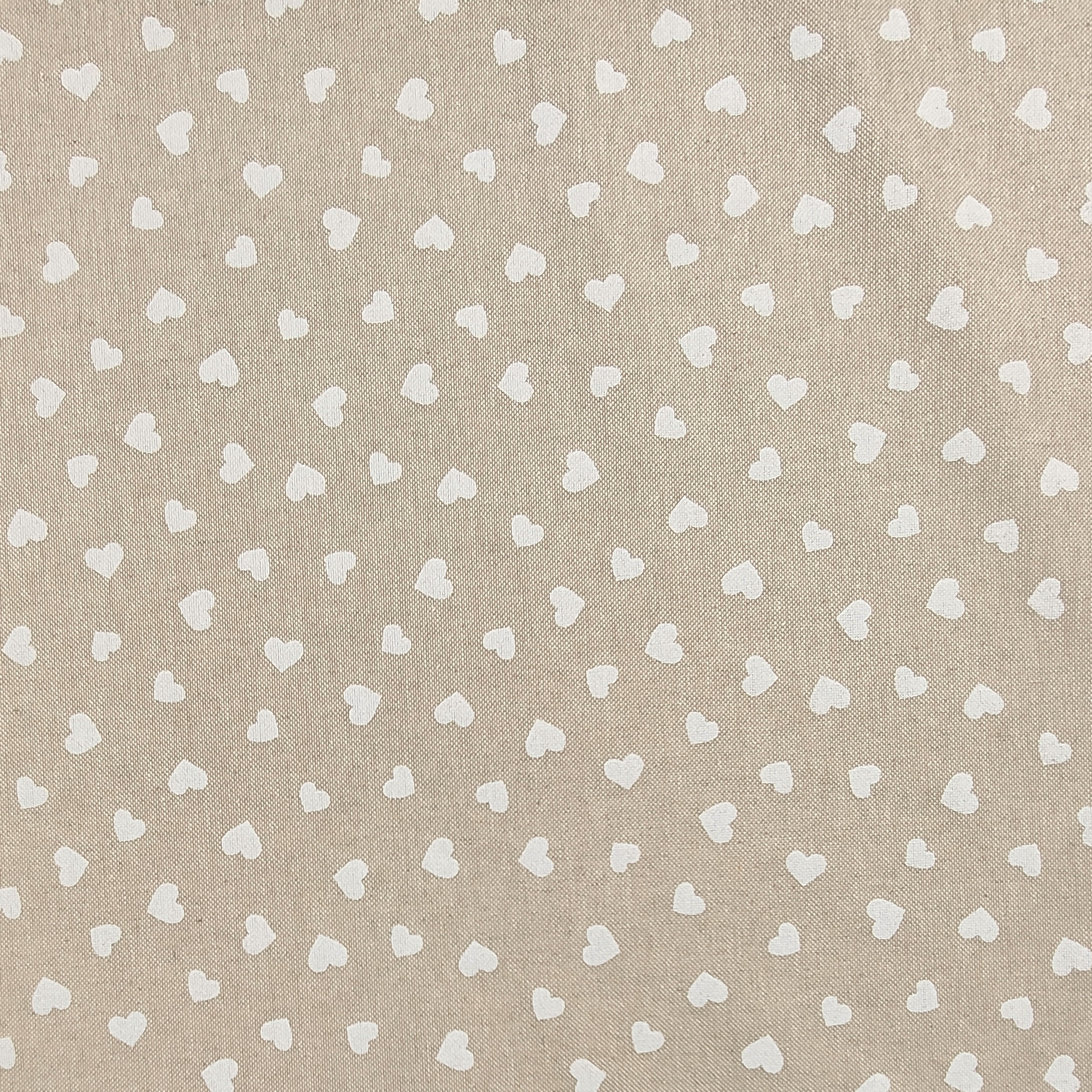 Panama Cuori Bianchi Sfondo Beige
