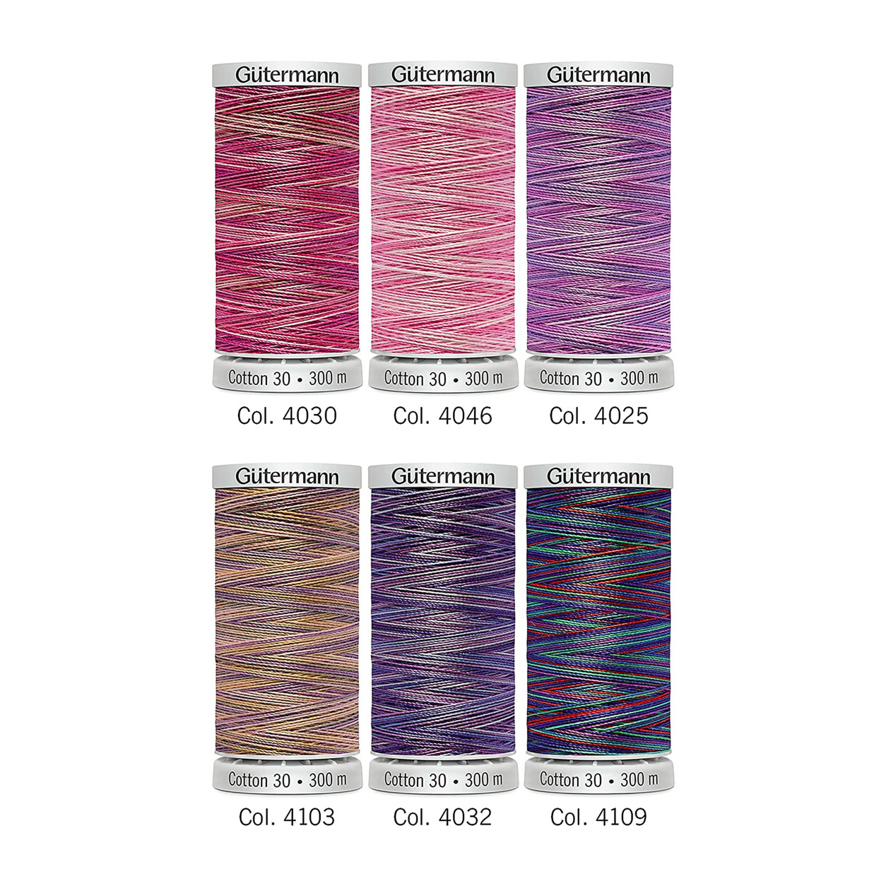 Gutermann Filo Cotone 300 m 6 Bobine Toni del Rosa