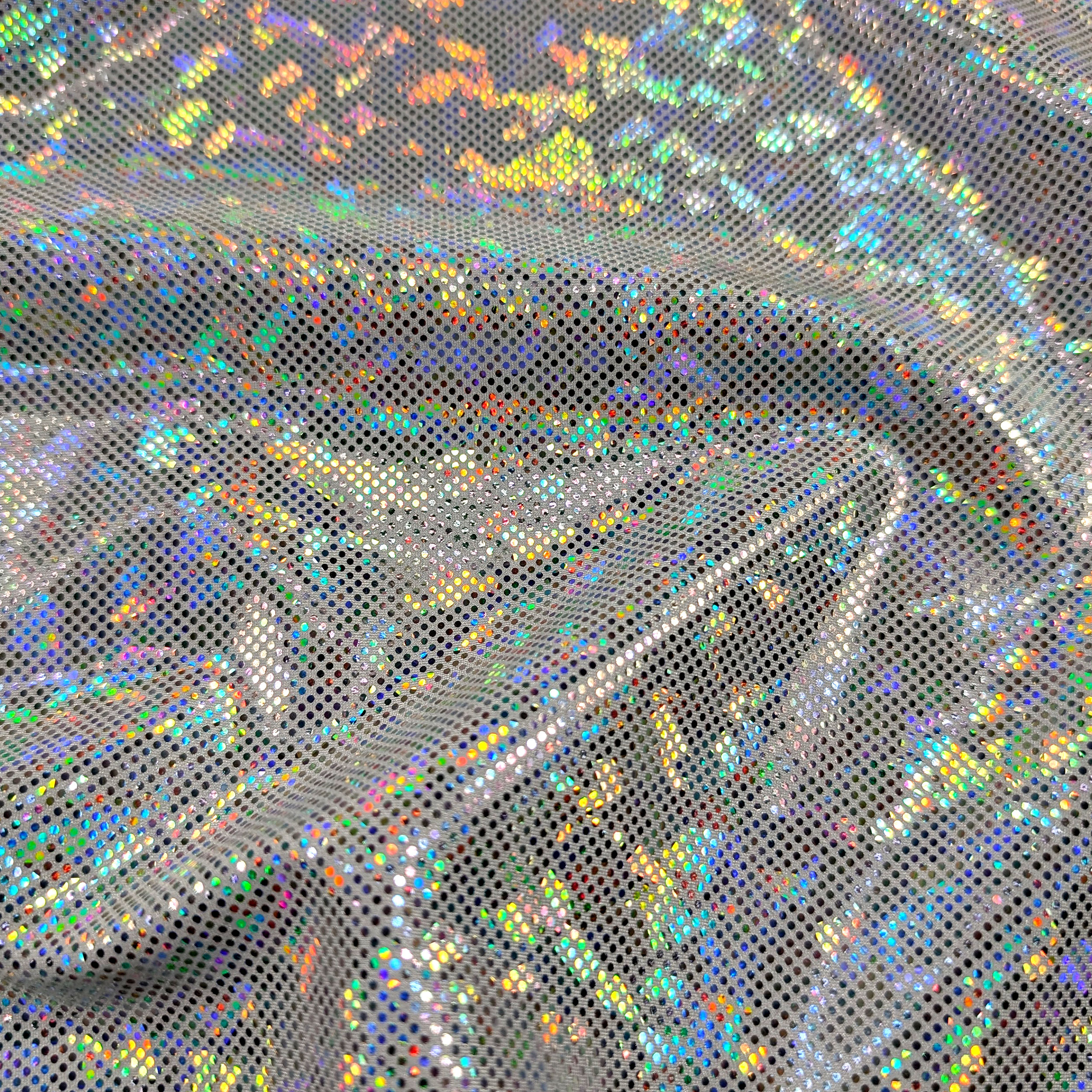 Lycra Bielastica Argento/Bianco Olografico Image