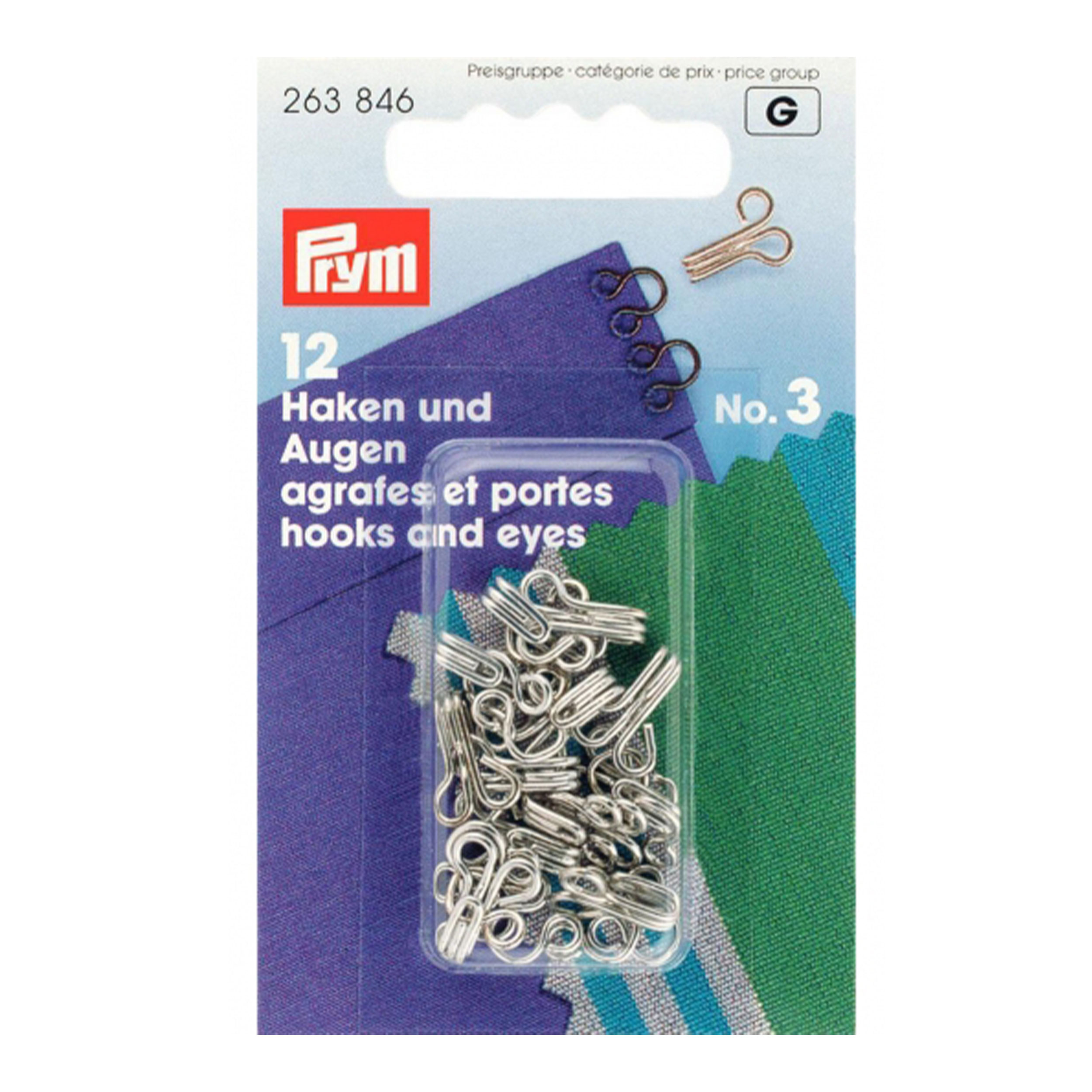 Ganci ed Occhielli Argento Prym No. 3