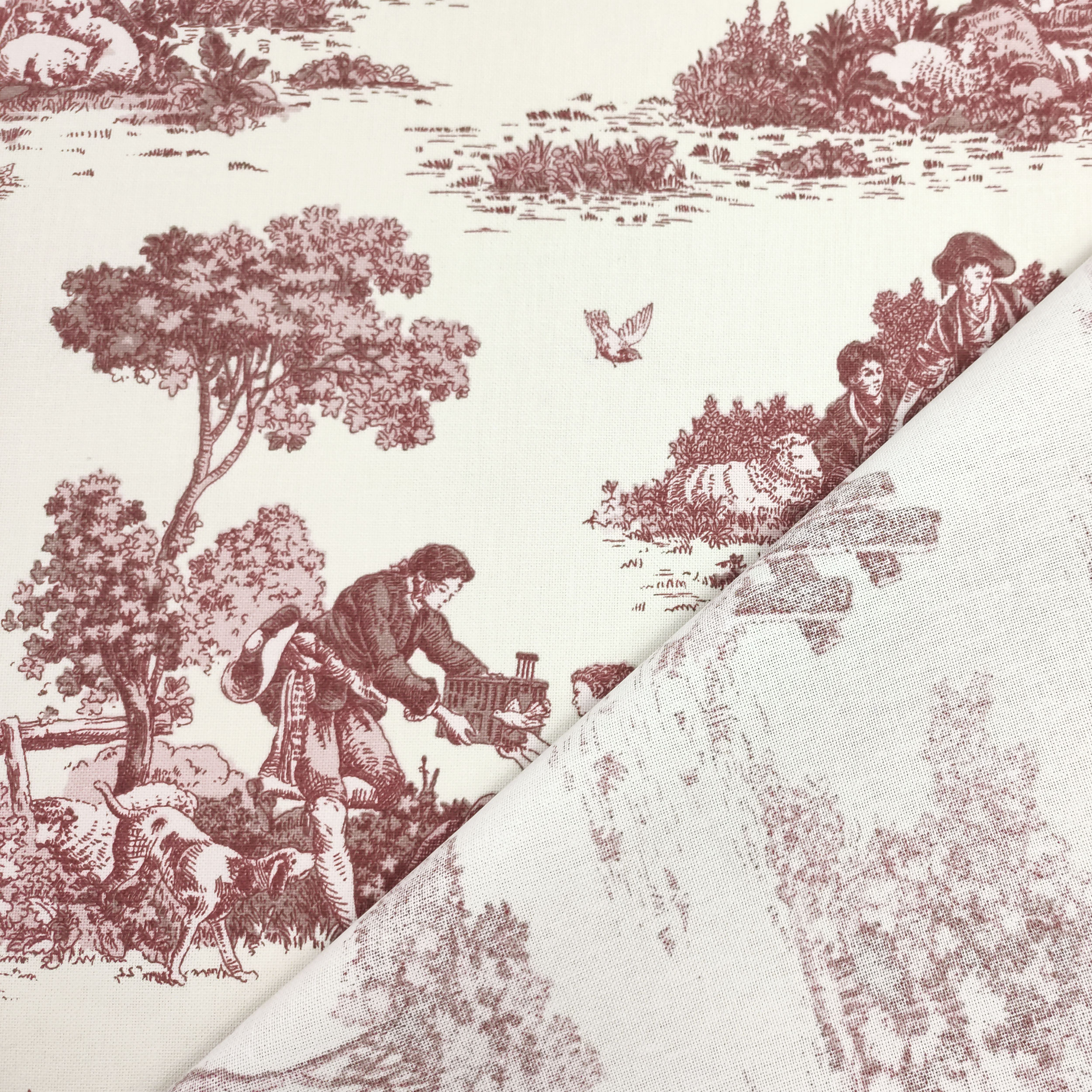 Panama Toile de Jouy Bordeaux Image