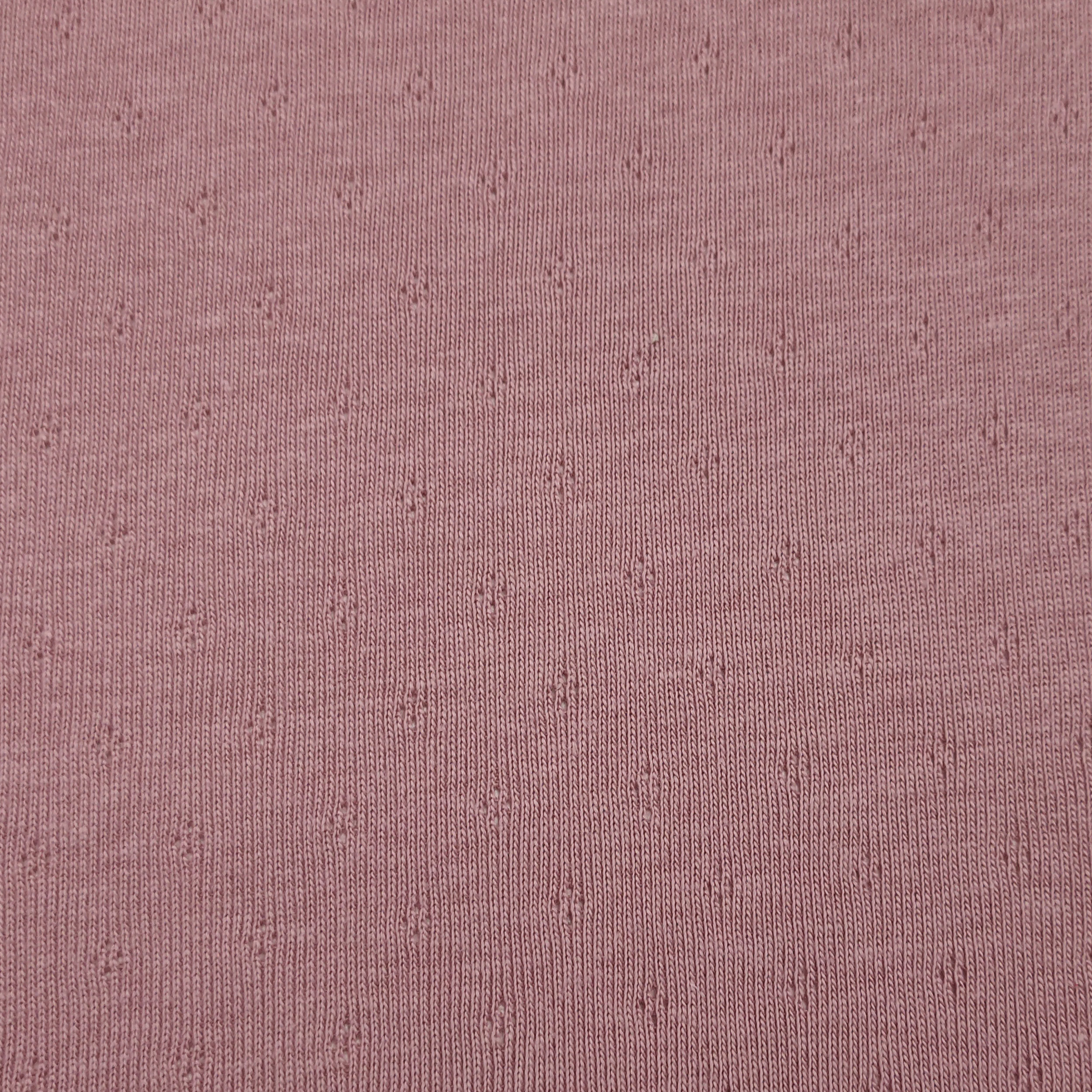 Jersey Cotone Fiori Traforati su Sfondo Rosa Image