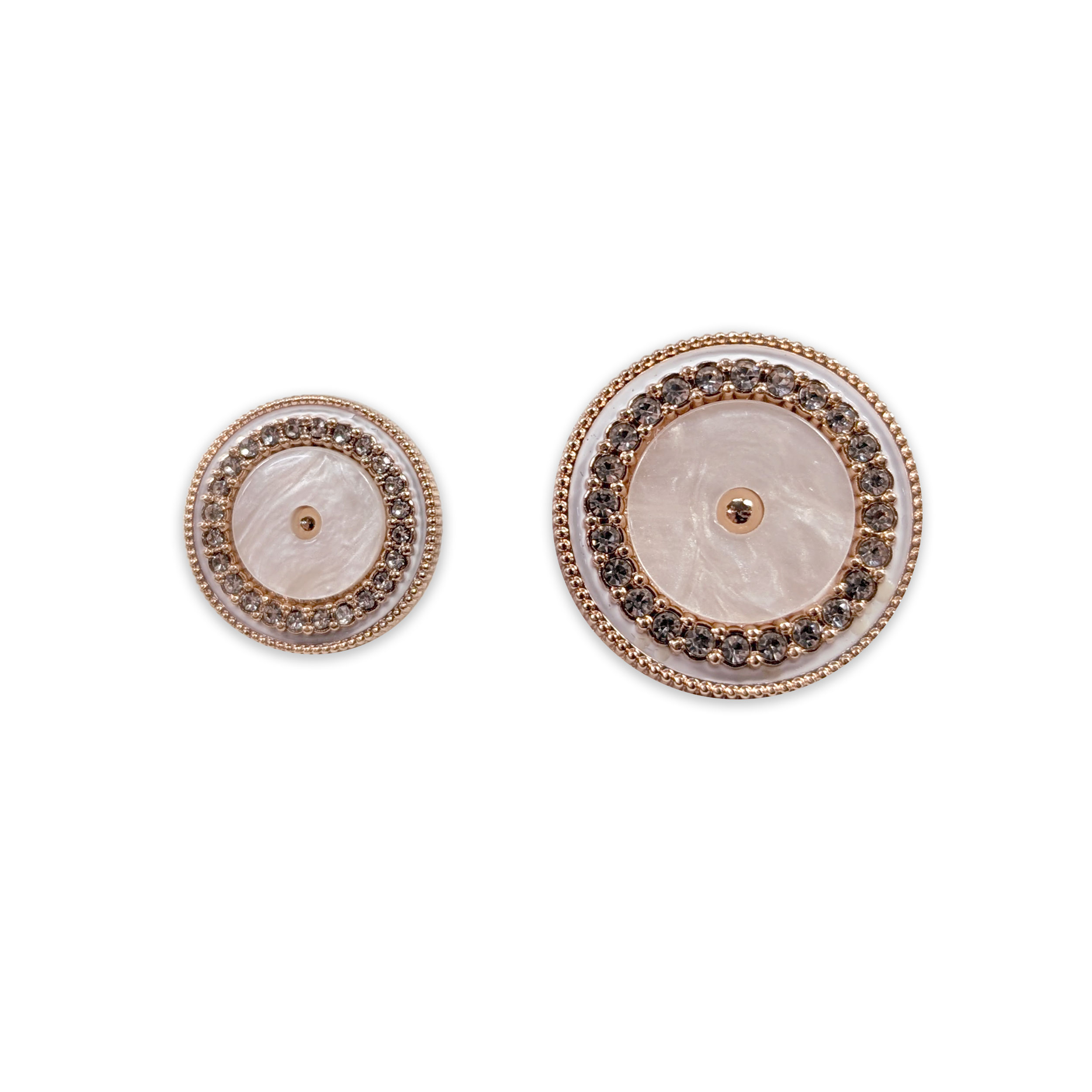 Bottone Strass Oro Rosa Image