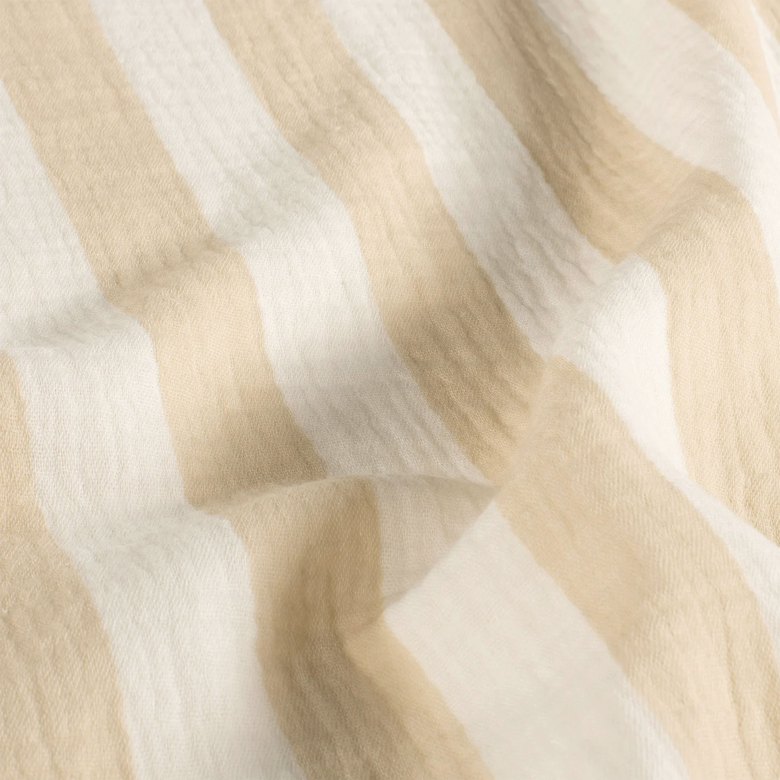 Mussola Cotone Righe Verticali Beige Image