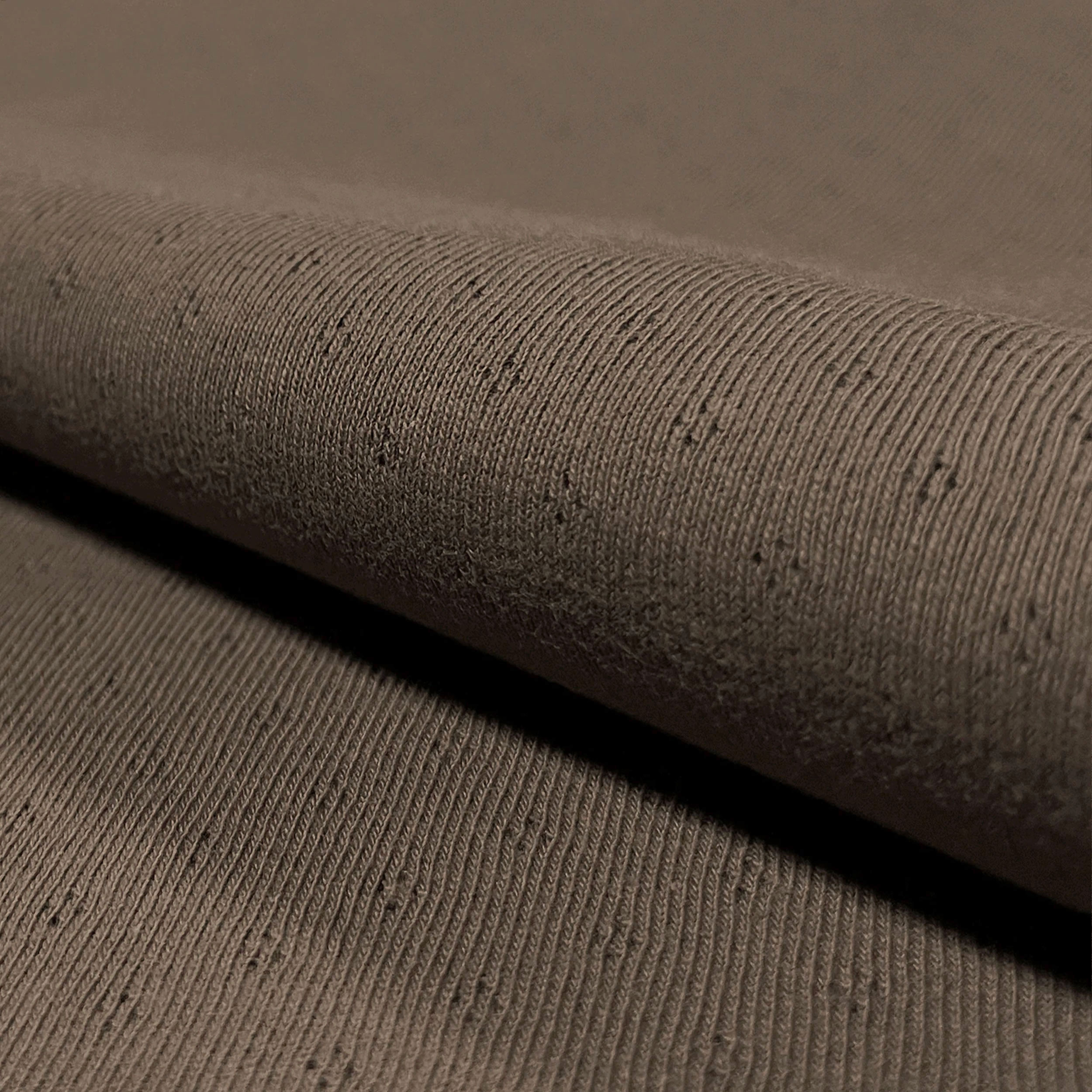 Jersey Cotone Fiori Traforati su Sfondo Beige Scuro