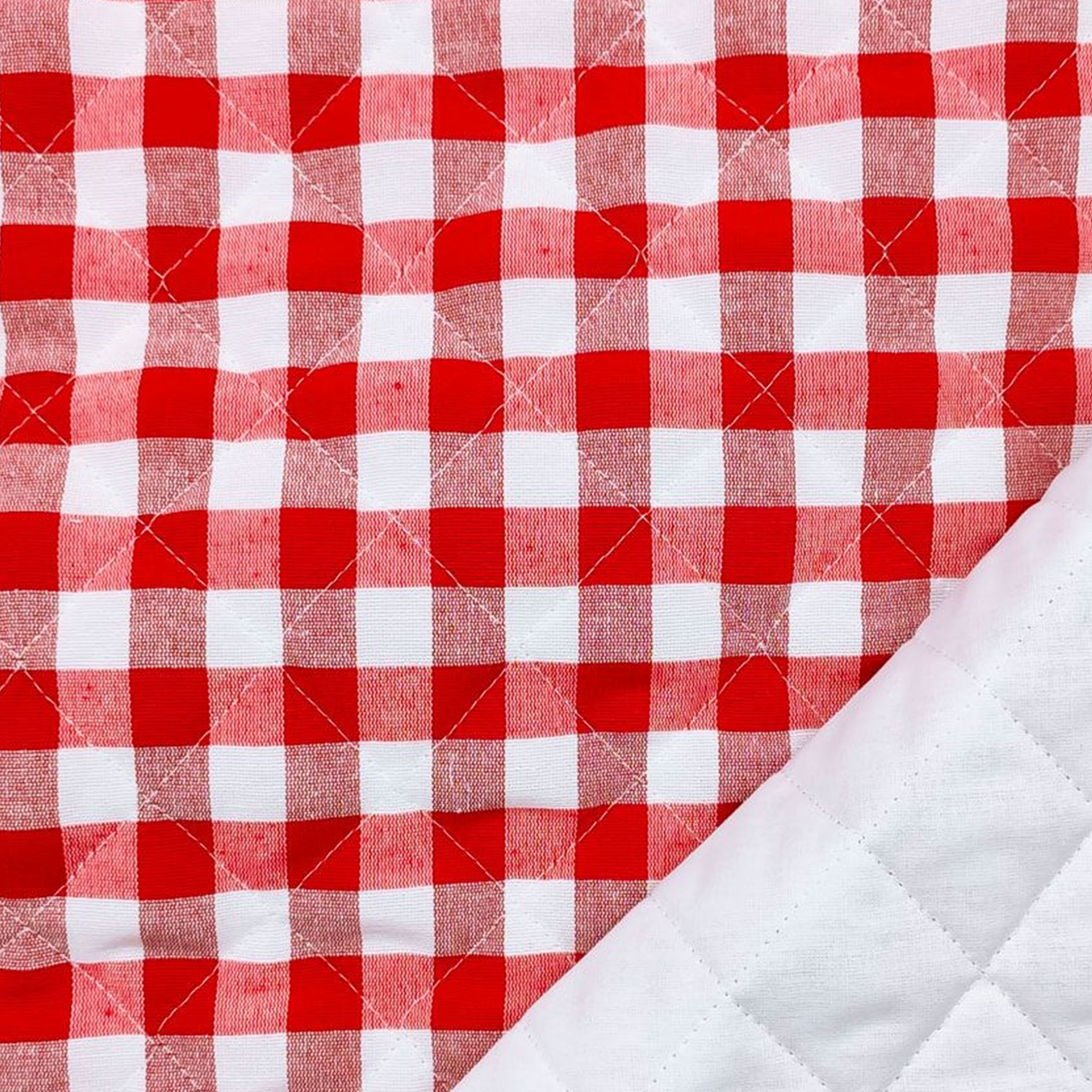 Trapuntato Fantasia Quadretti Rosso Image