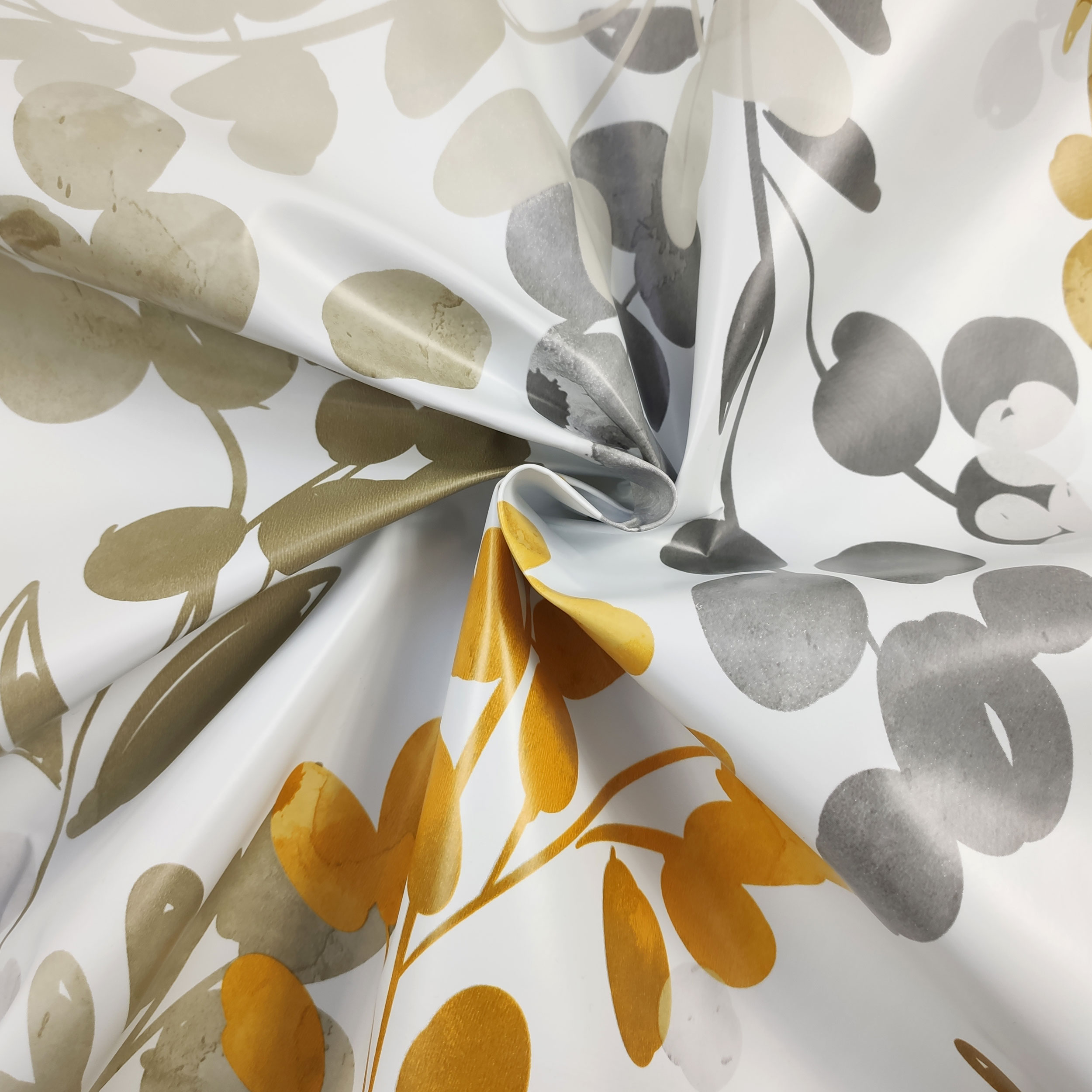 Tessuto per Tovaglia Plastificata Foglie Acquerello Image