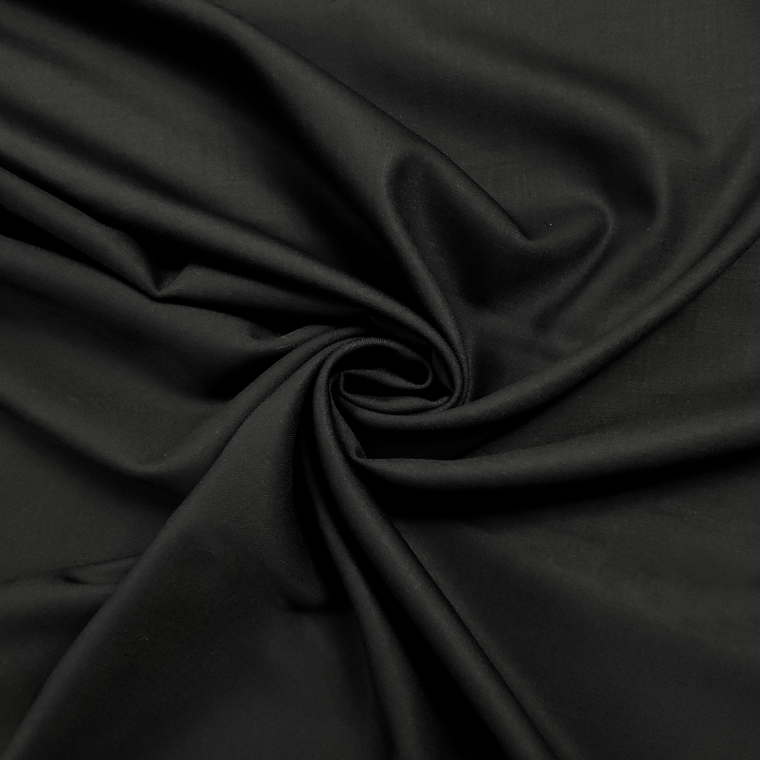 Raso di Lana Elasticizzato Nero