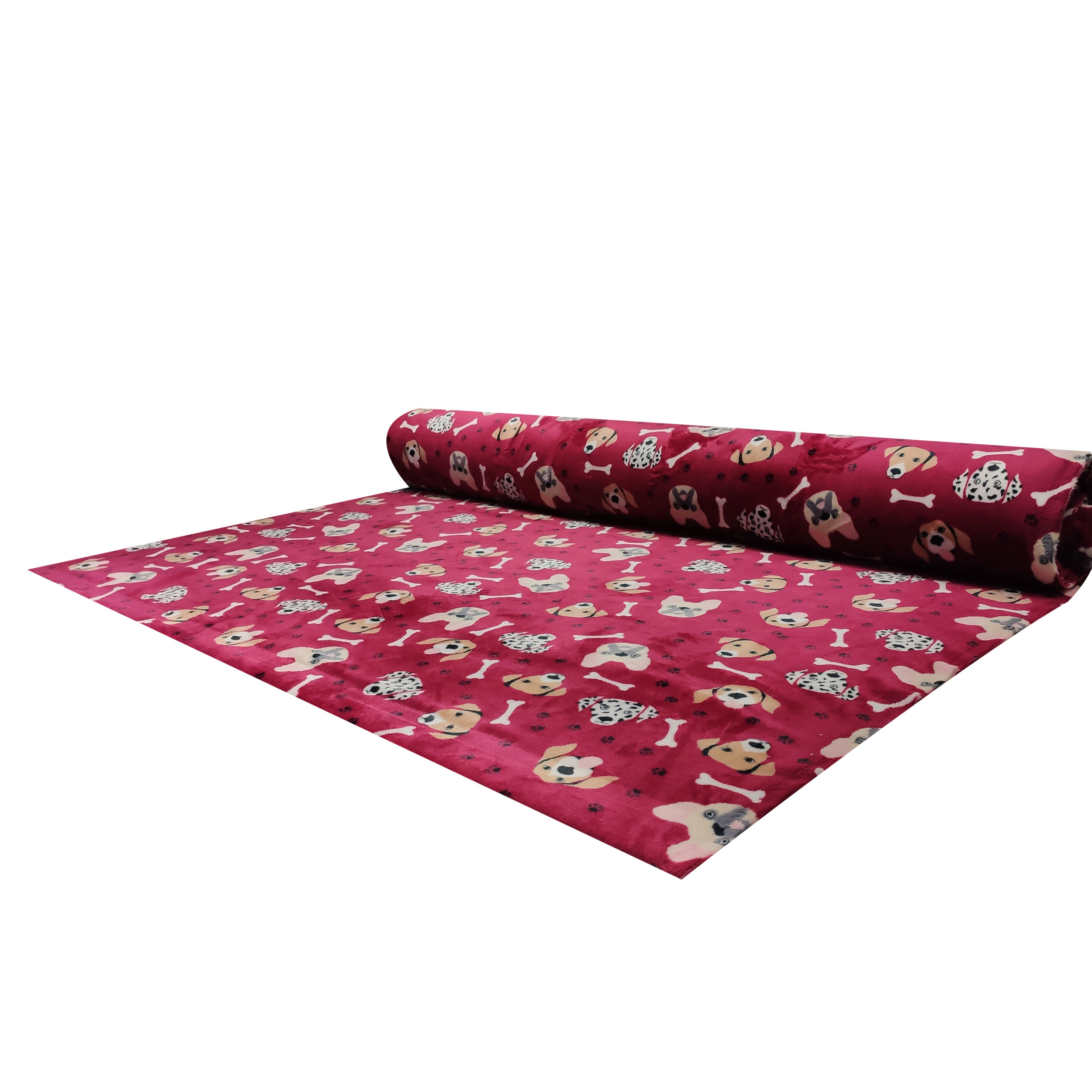 Pile Mano Cachemire Cagnolini Sfondo Rosso Scuro