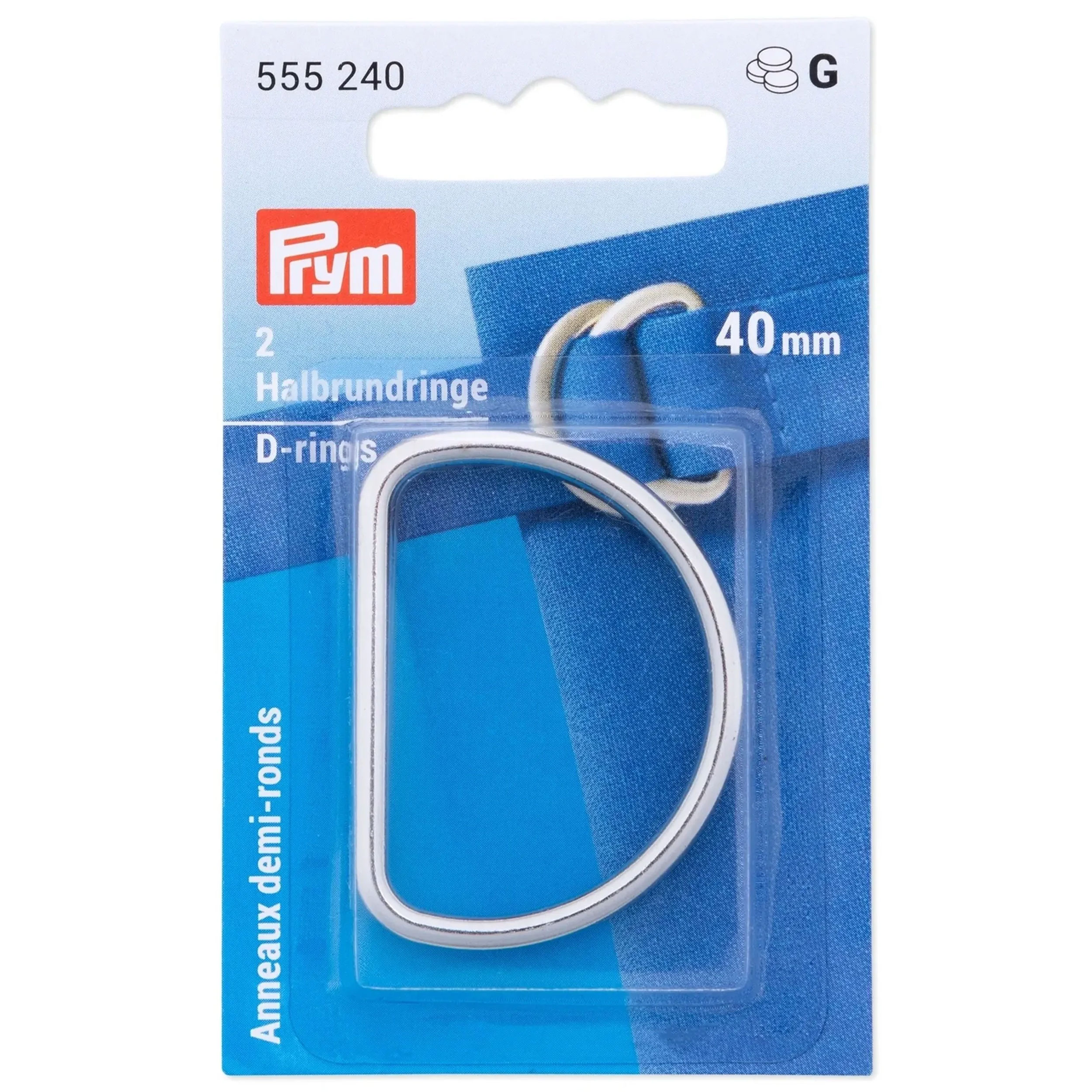 Anelli Semicircolari Argento 40 mm Prym