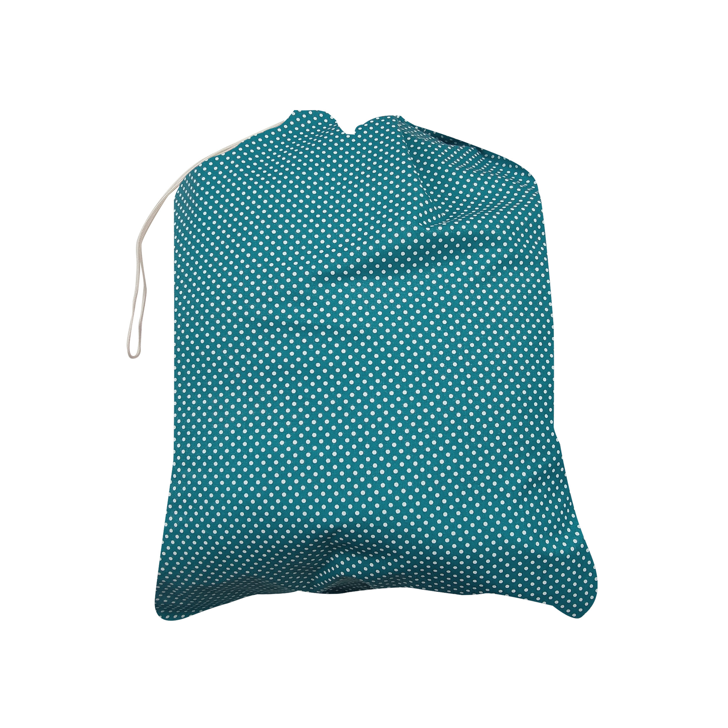 Sacchetto Asilo con Pois Sfondo Turchese