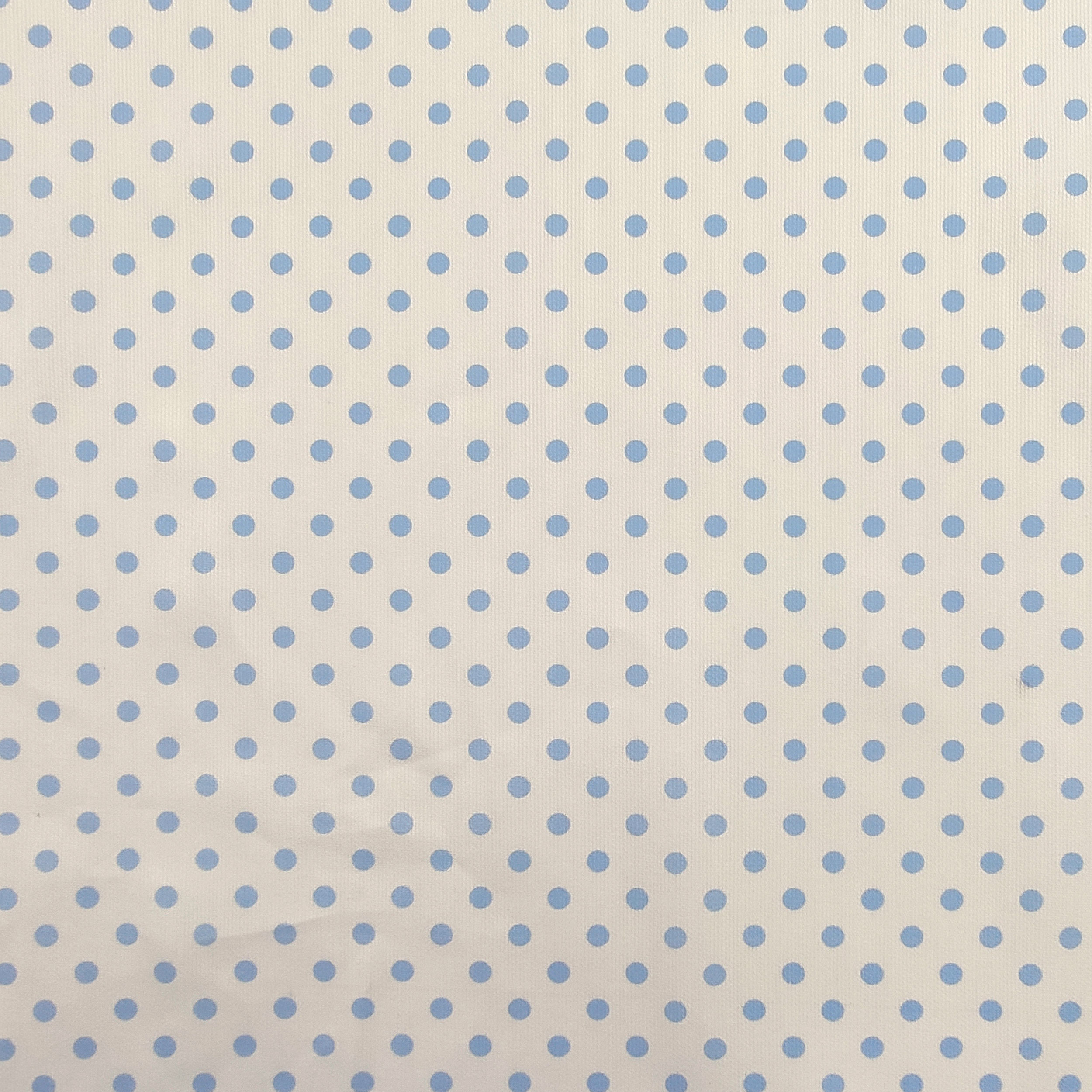 Tessuto Cotone Piquet con Pois Azzurri