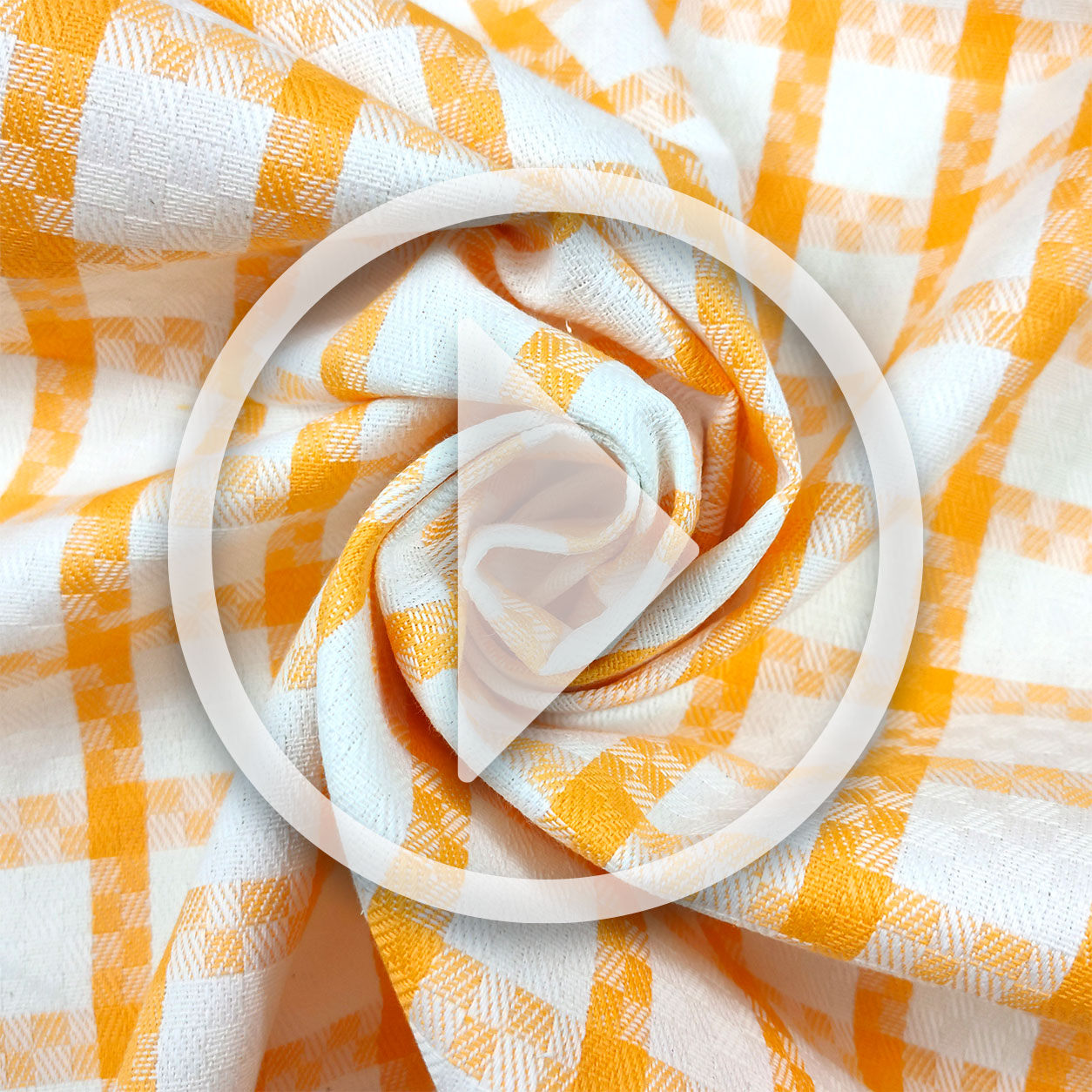 Tessuto per Strofinacci Doppio Bordo Damina Quadretti Gialli Image