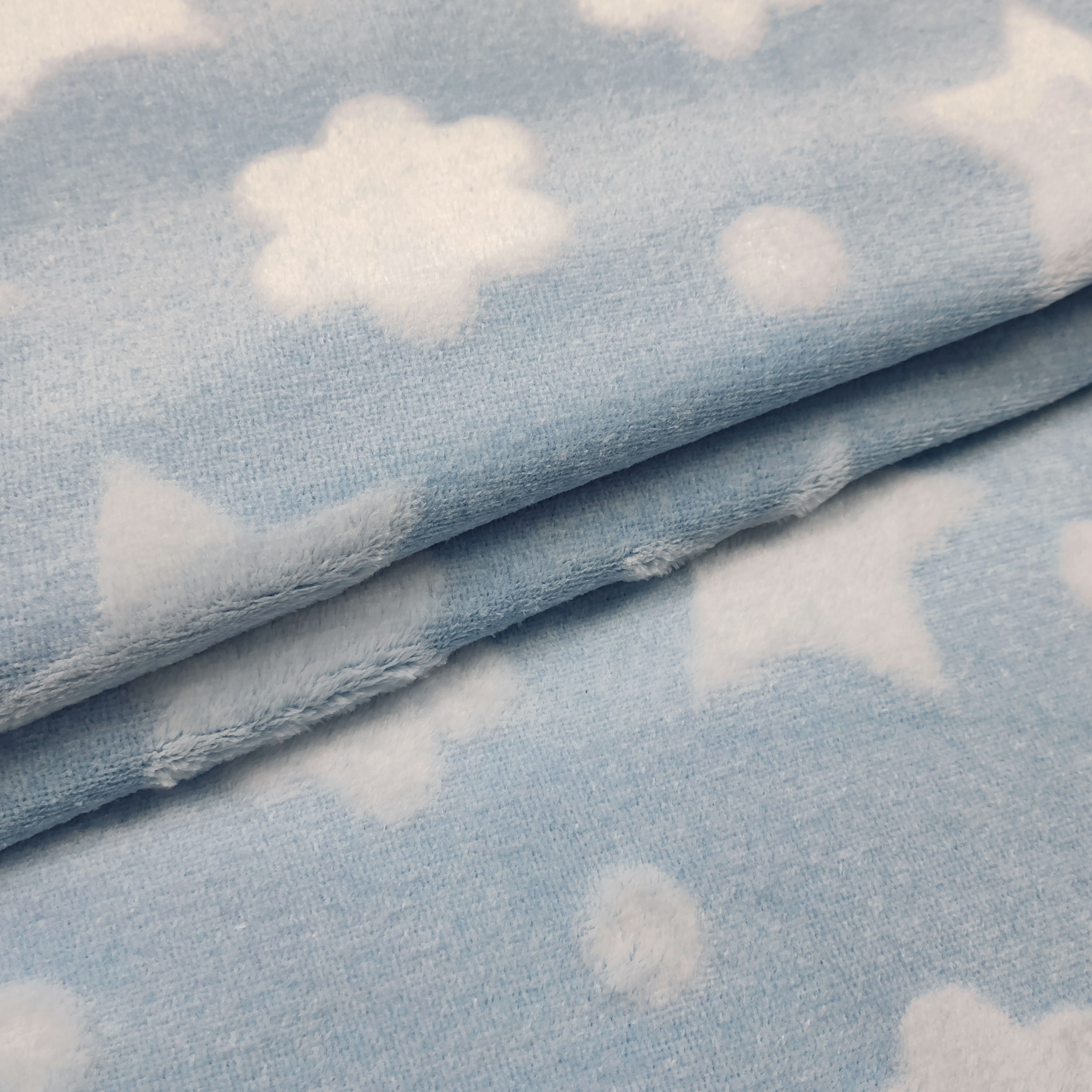 Pile Stelle e Nuvolette Azzurro Baby