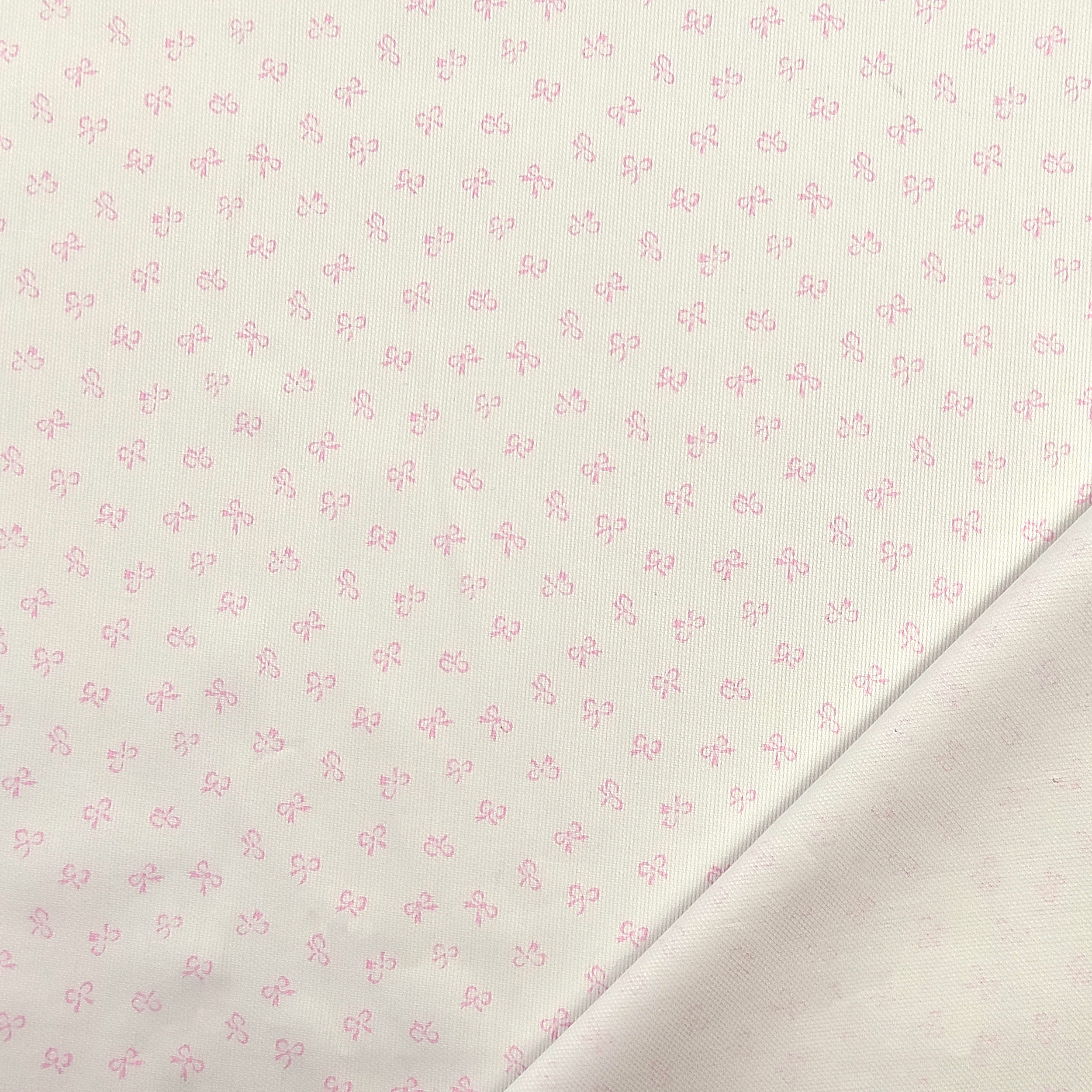 Tessuto Cotone Piquet Fiocchi Rosa