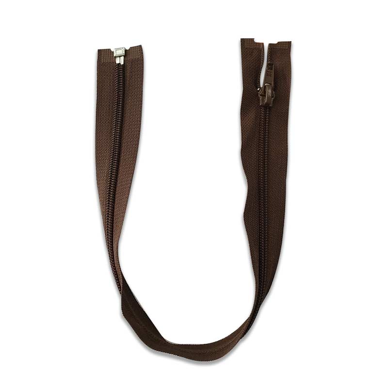 Cerniera Nylon Fissa Grana Grossa Grigio Marrone