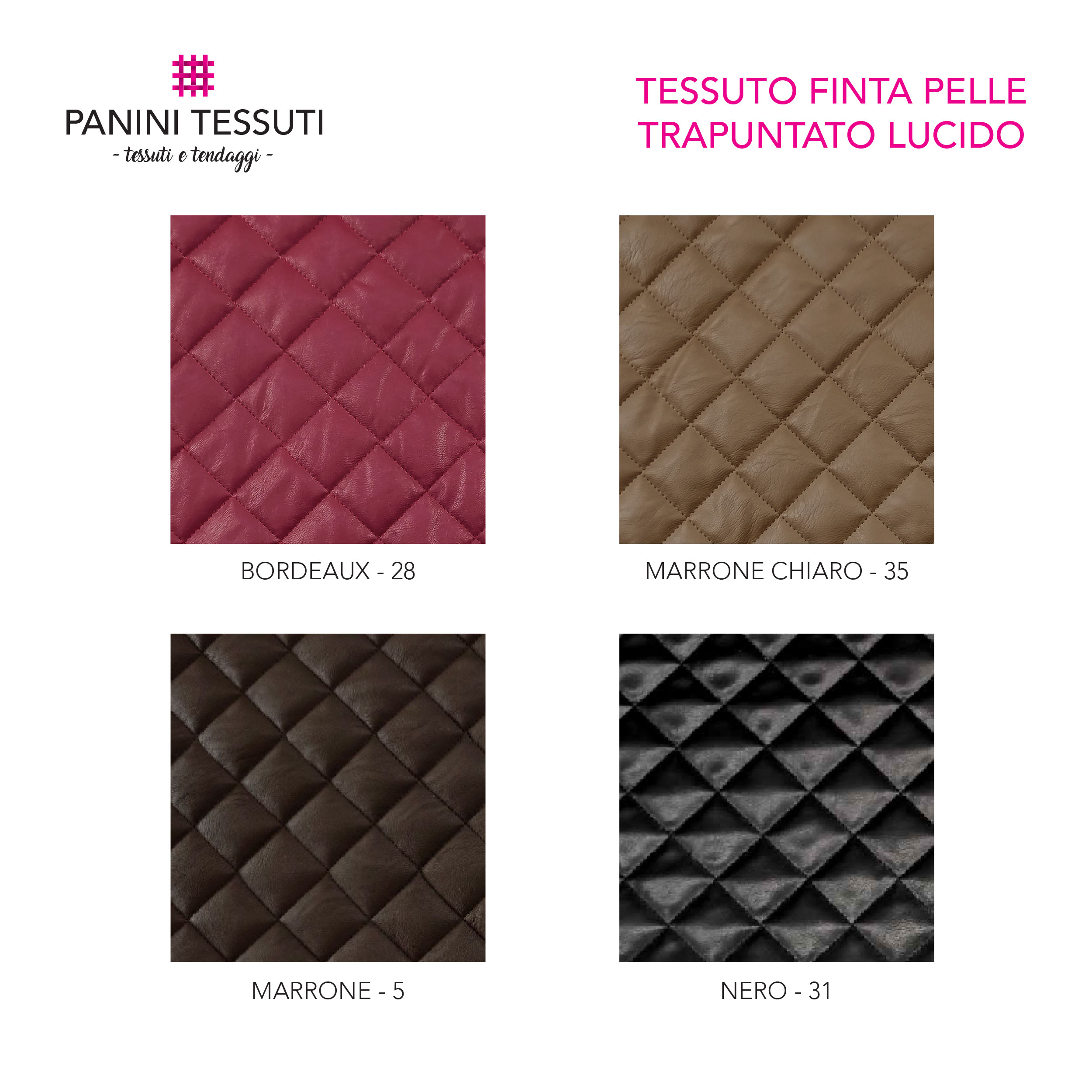 Tessuto Finta Pelle Trapuntato Lucido Image