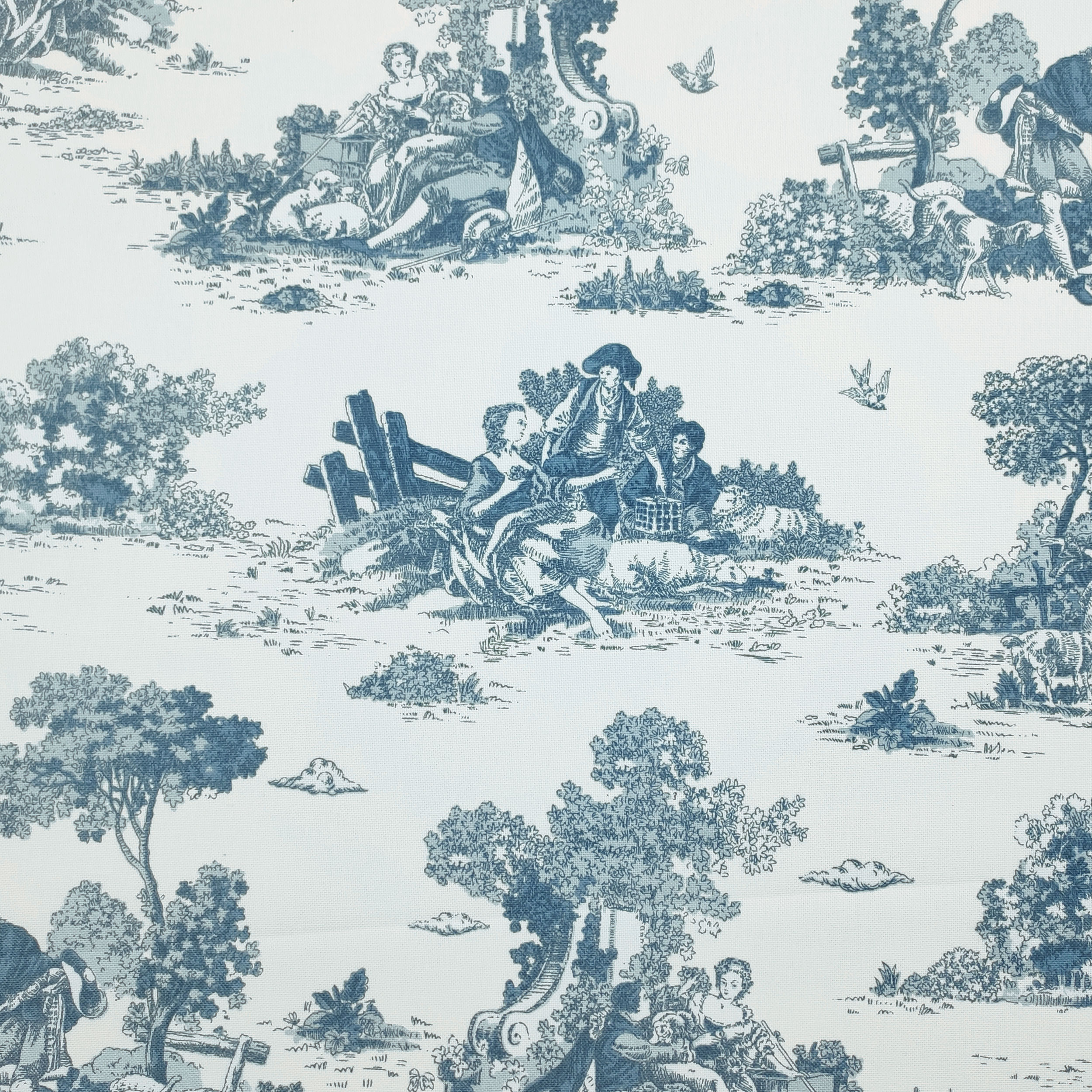 Panama Toile de Jouy Petrolio Image