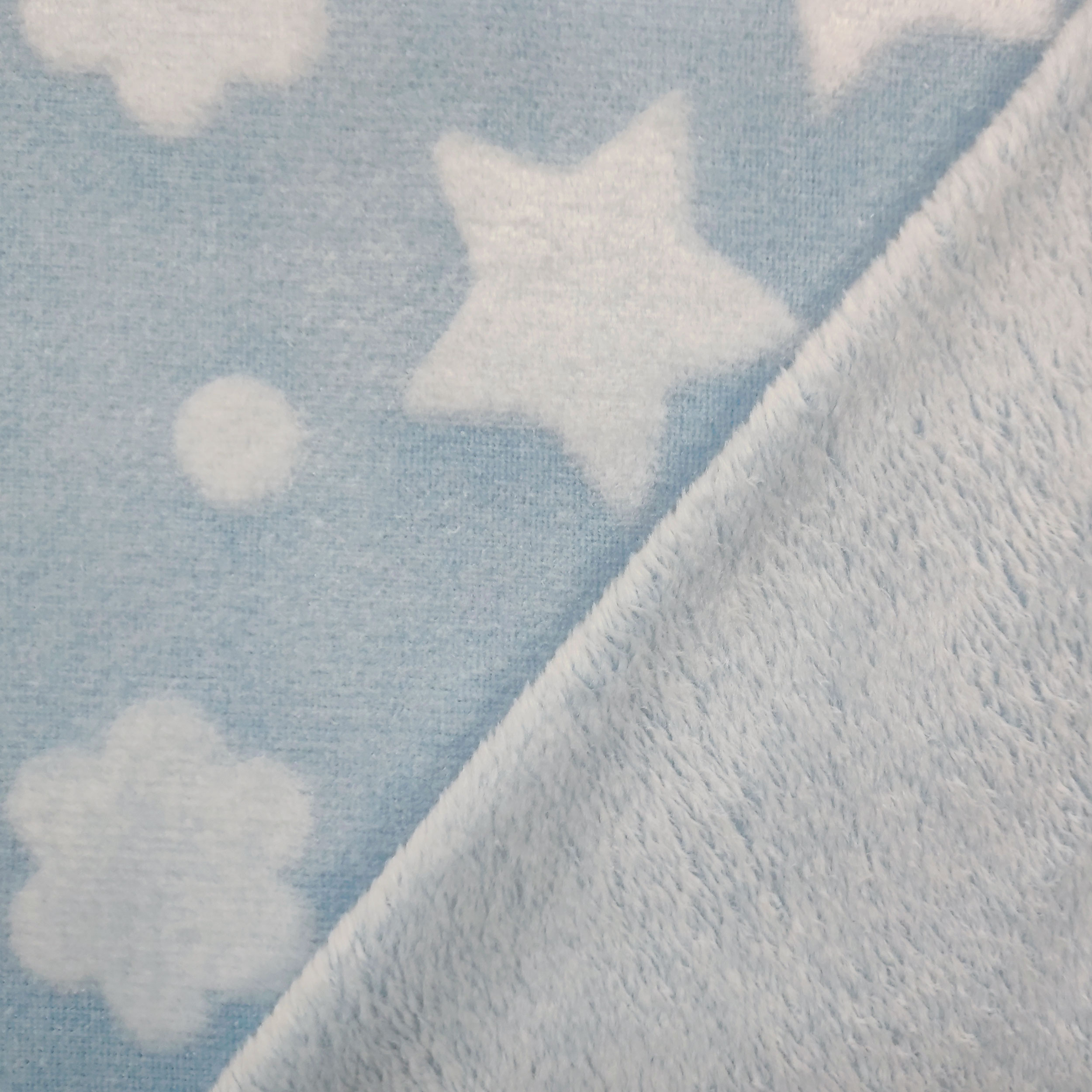 Pile Stelle e Nuvolette Azzurro Baby