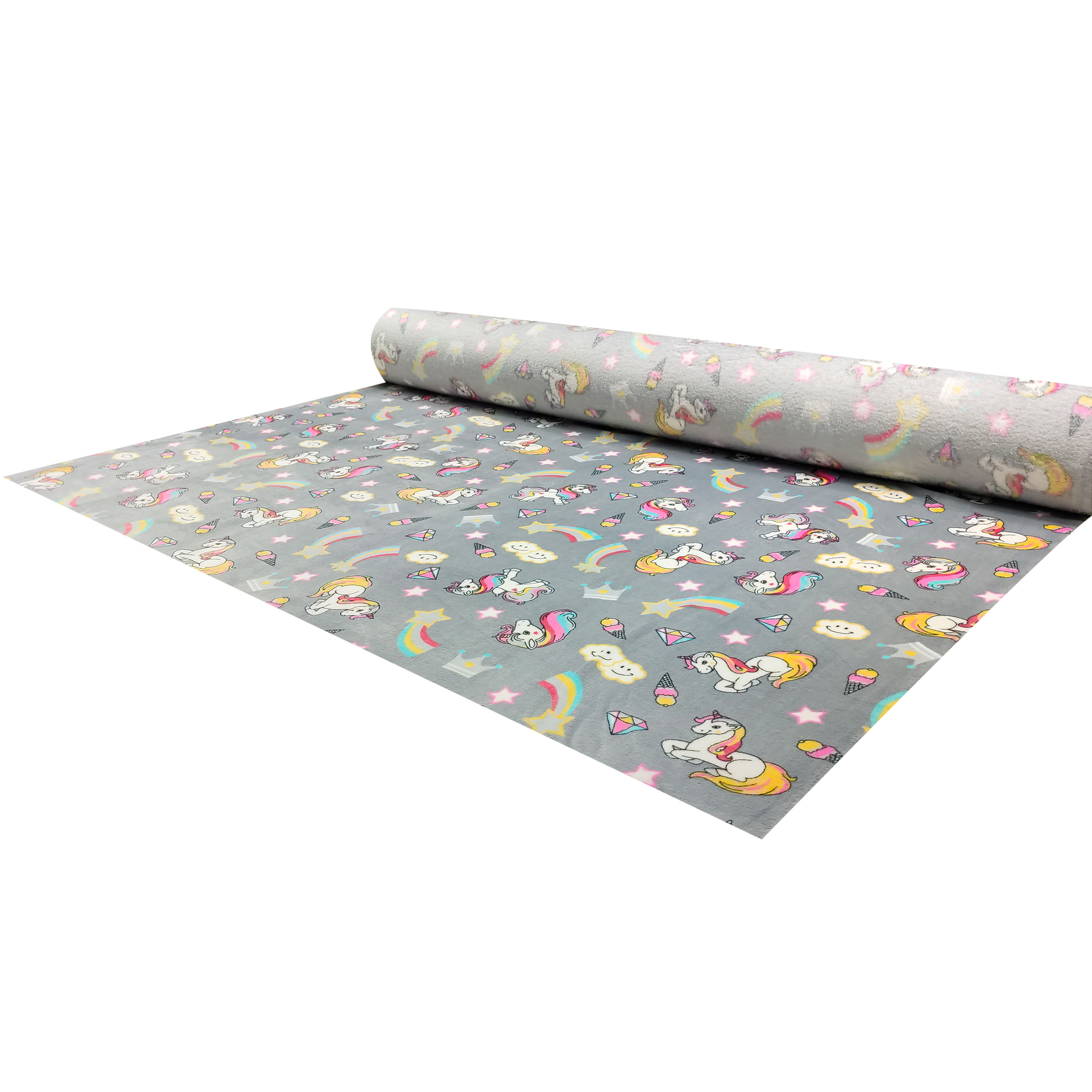 Pile Mano Cachemire Unicorni Sfondo Grigio