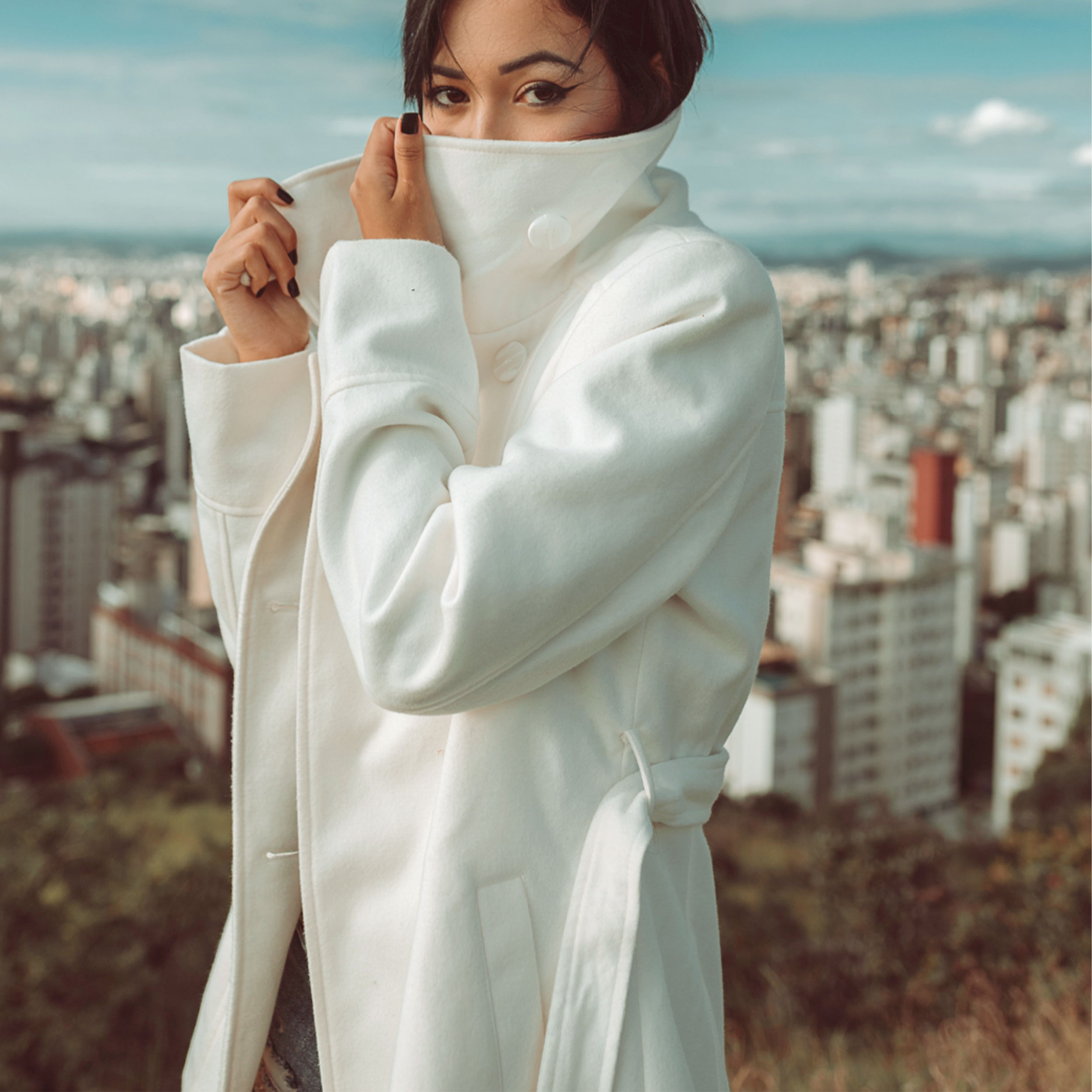 Cappotto Invernale Misto Lana Panna