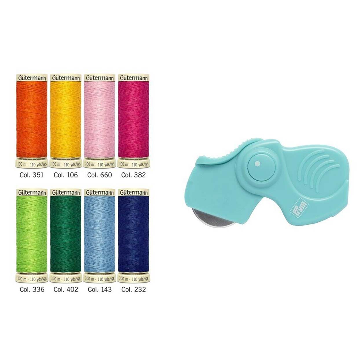 Gutermann Cucitutto Creative 8 Bobine con Taglierina Prym