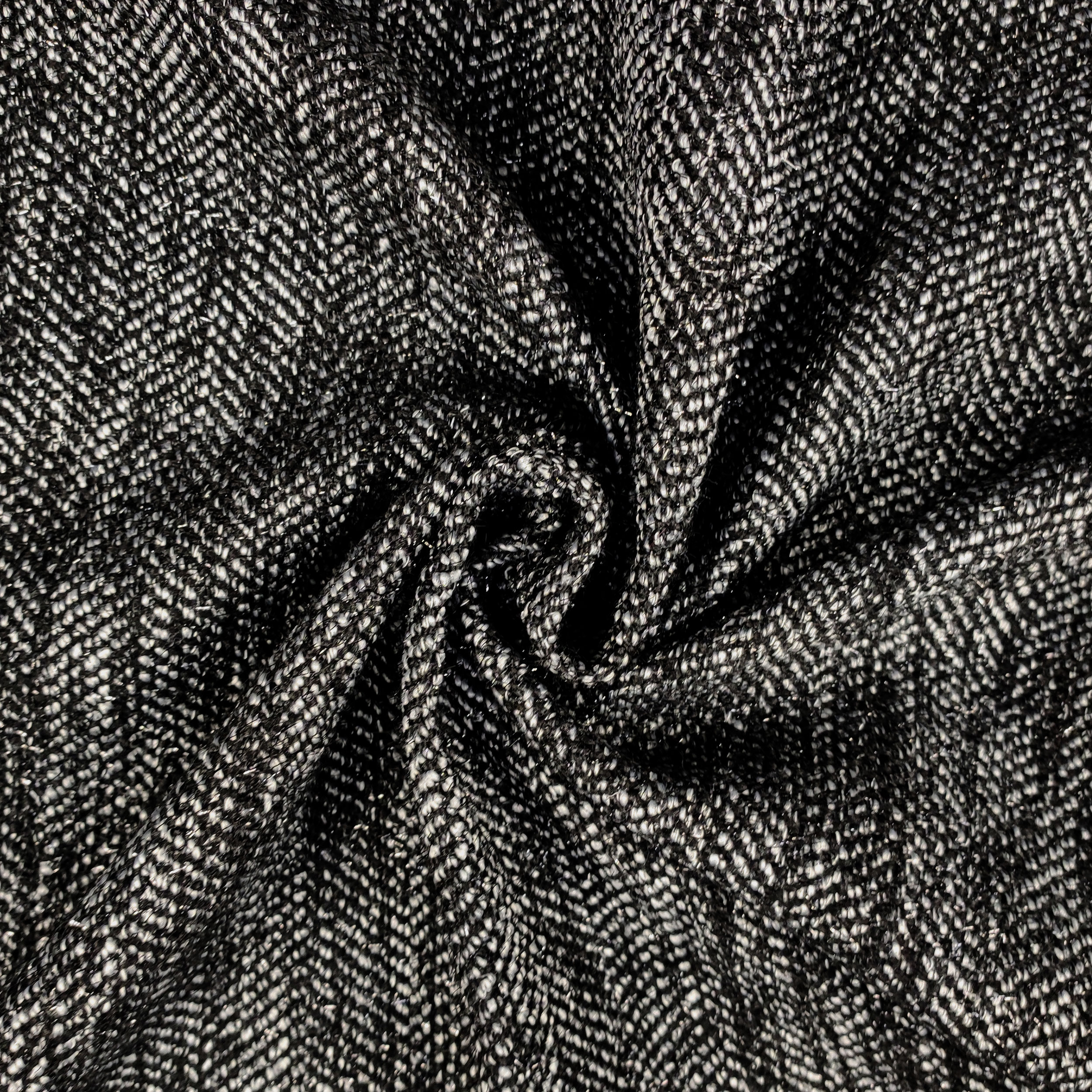 Tweed Lurex in Tinta Bianco e Nero