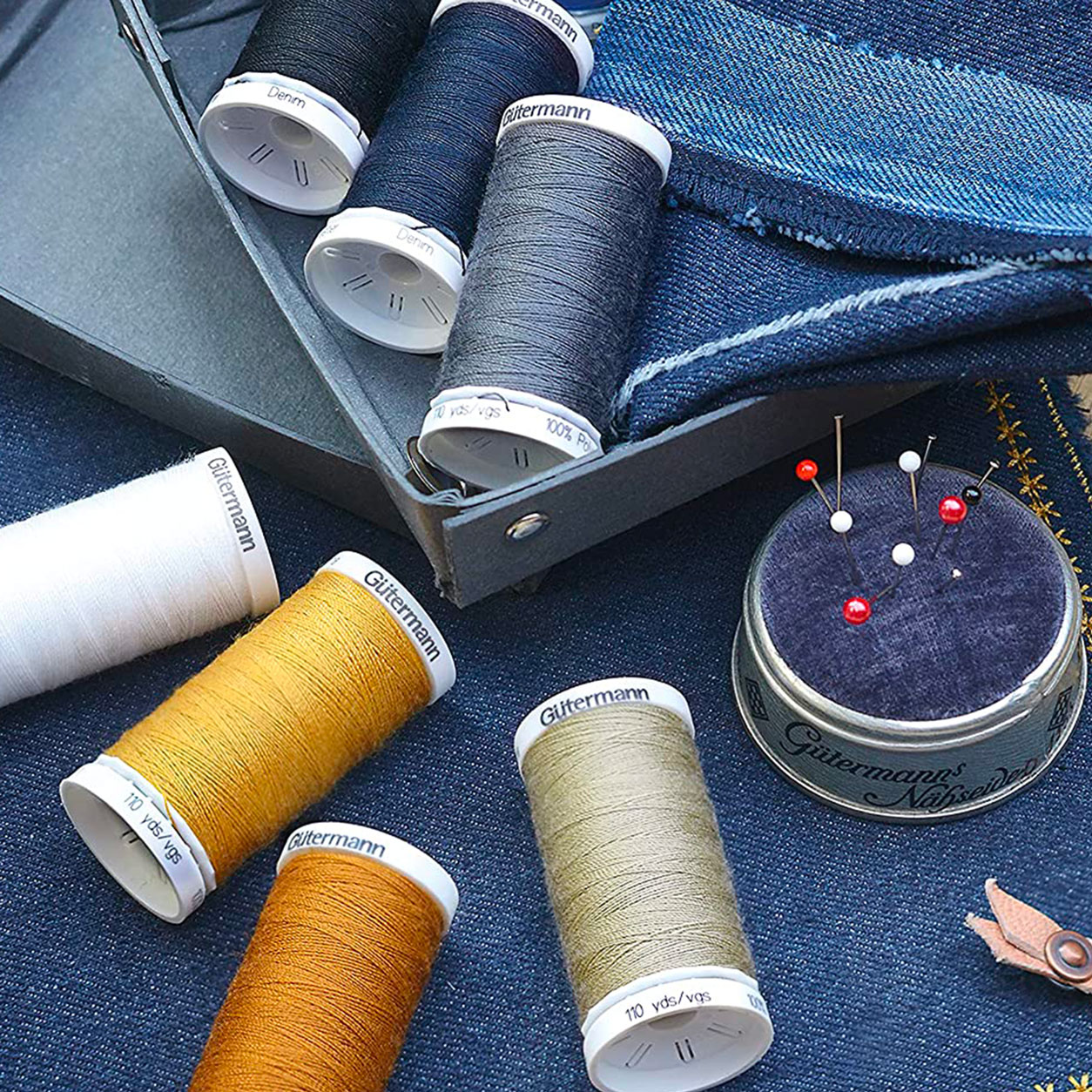 Gutermann Filo Denim 12 Bobine