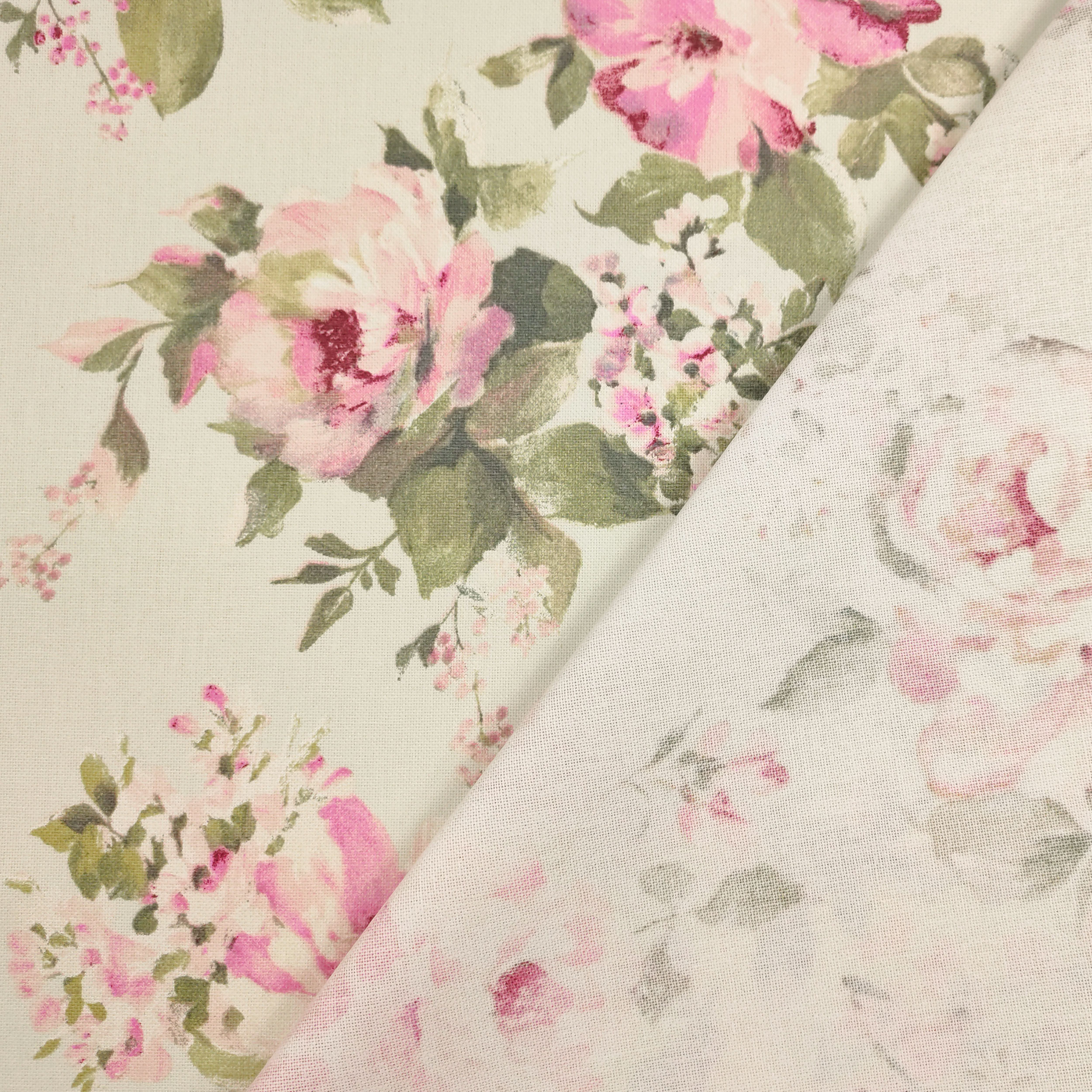 Tessuto Panama Rose Vintage Image
