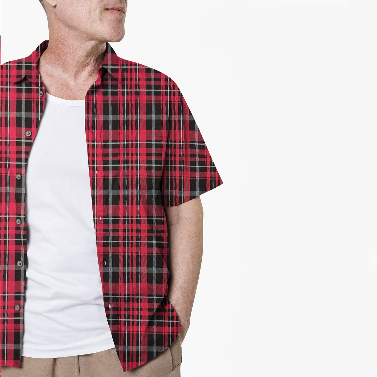 Tartan Quadri Rosso e Nero