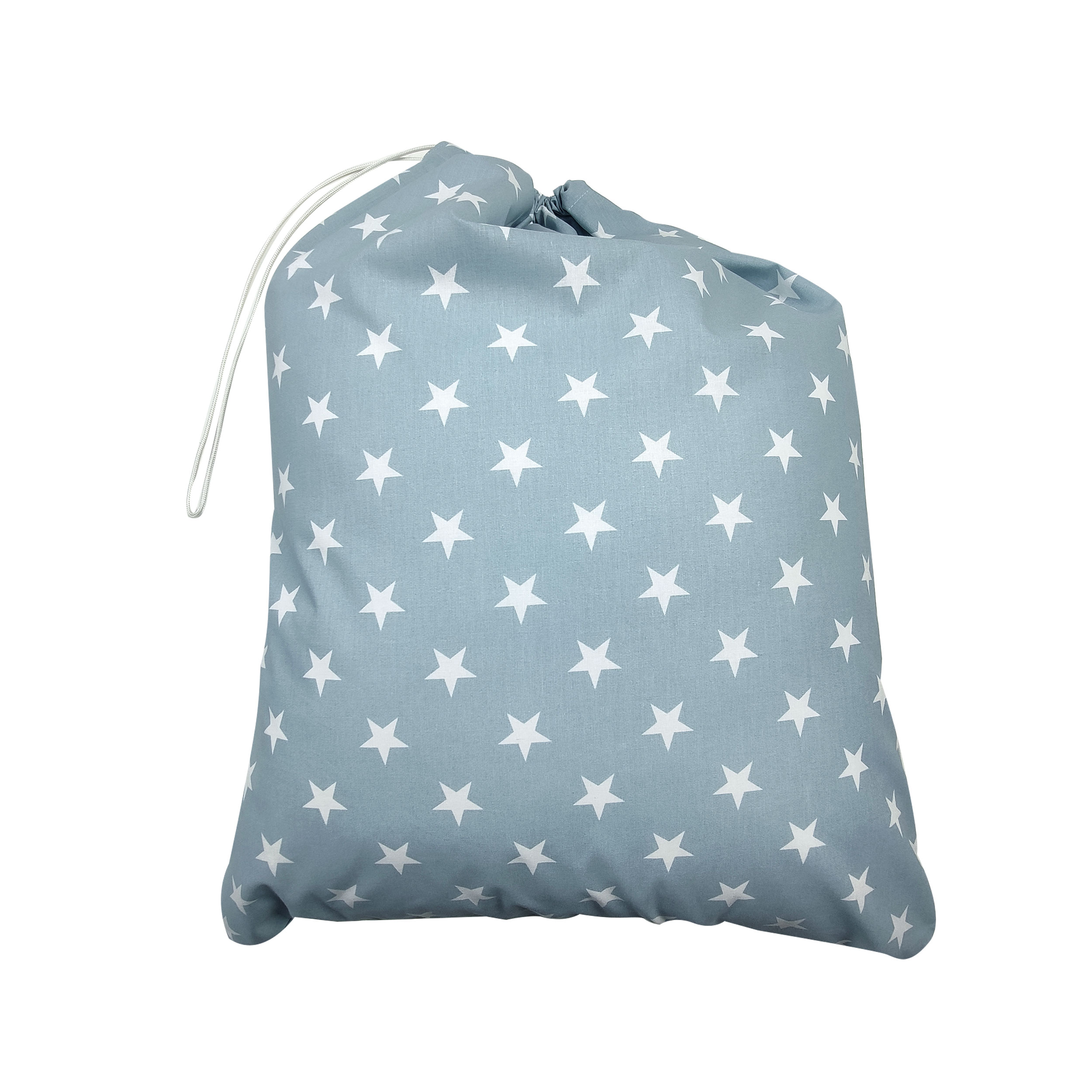 Sacchetto Asilo con Stelle Bianche Sfondo Azzurro