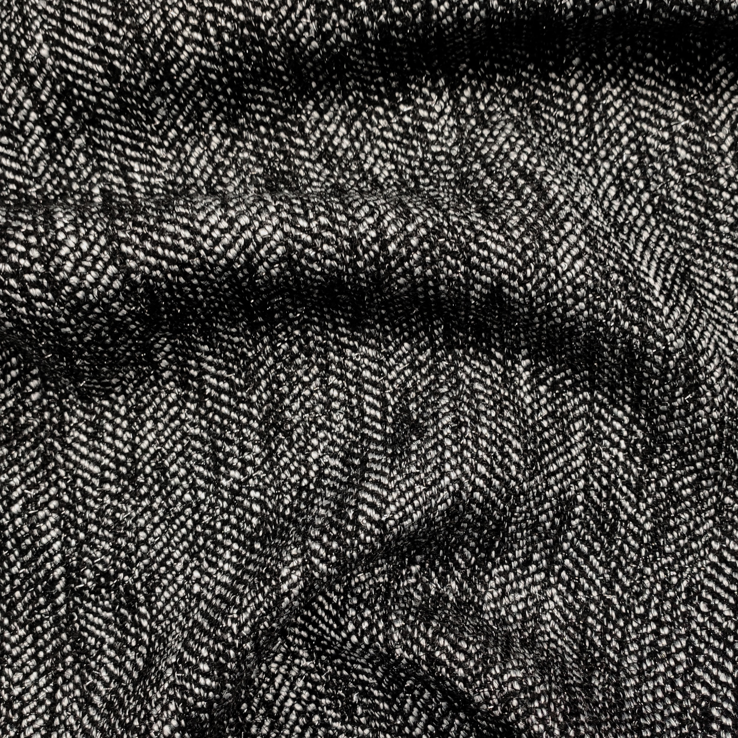 Tweed Lurex in Tinta Bianco e Nero