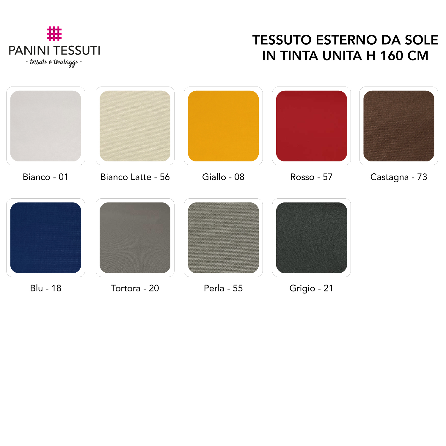 Tessuto Esterno da Sole in Tinta Unita H 160 cm Image