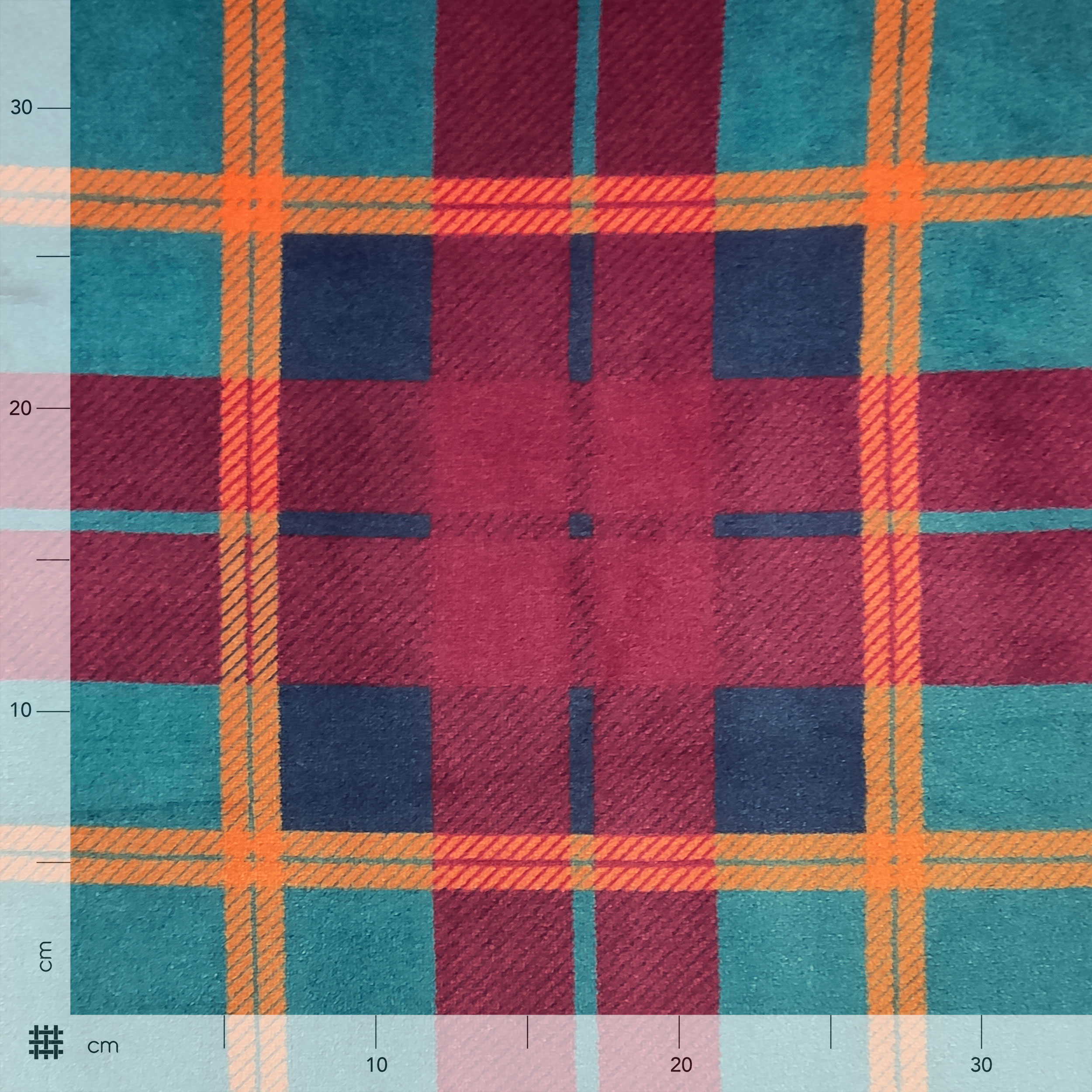 Pile Mano Cachemire Tartan Sfondo Bordeaux