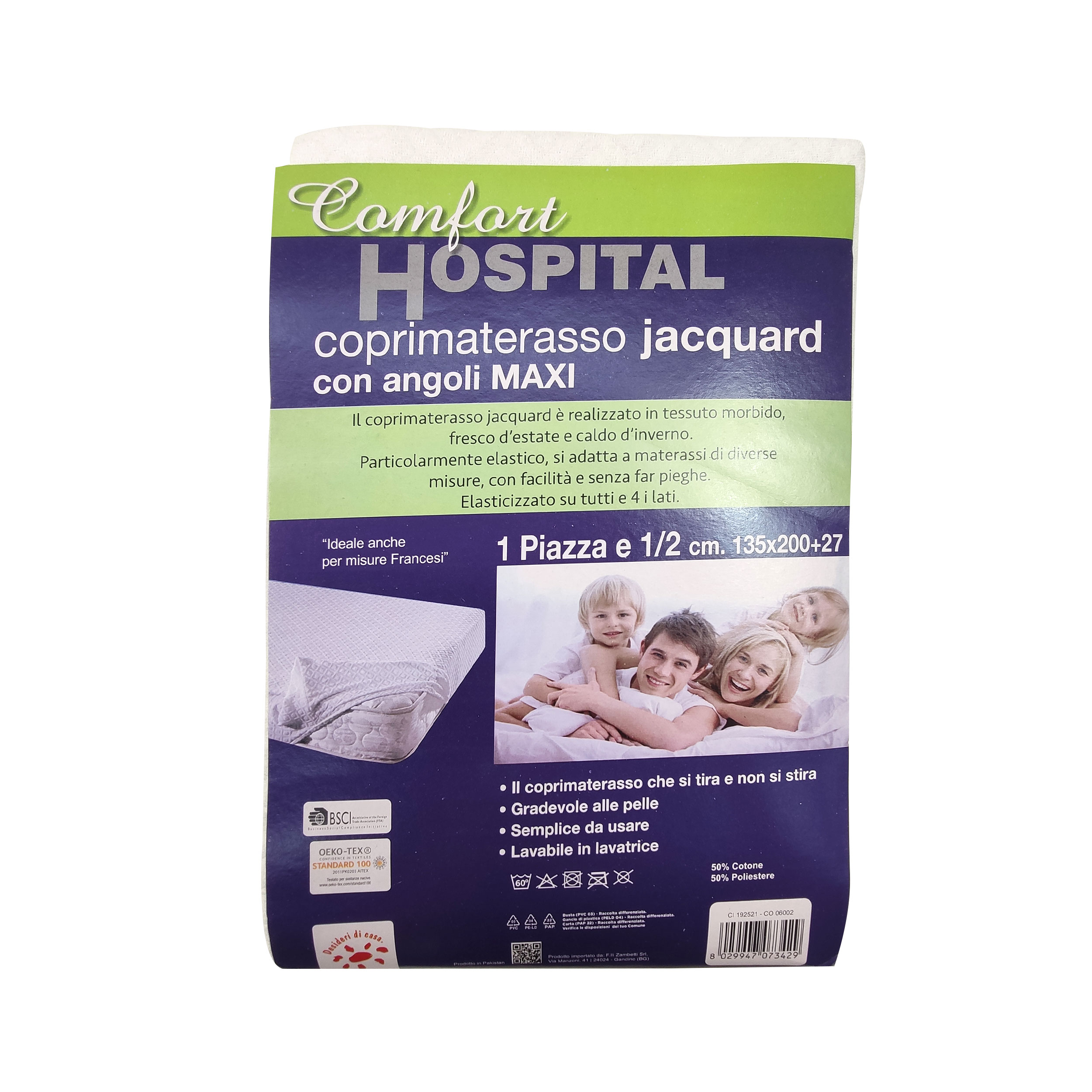 Coprimaterasso Jacquard con Angoli Maxi 1 Piazza e Mezza Image