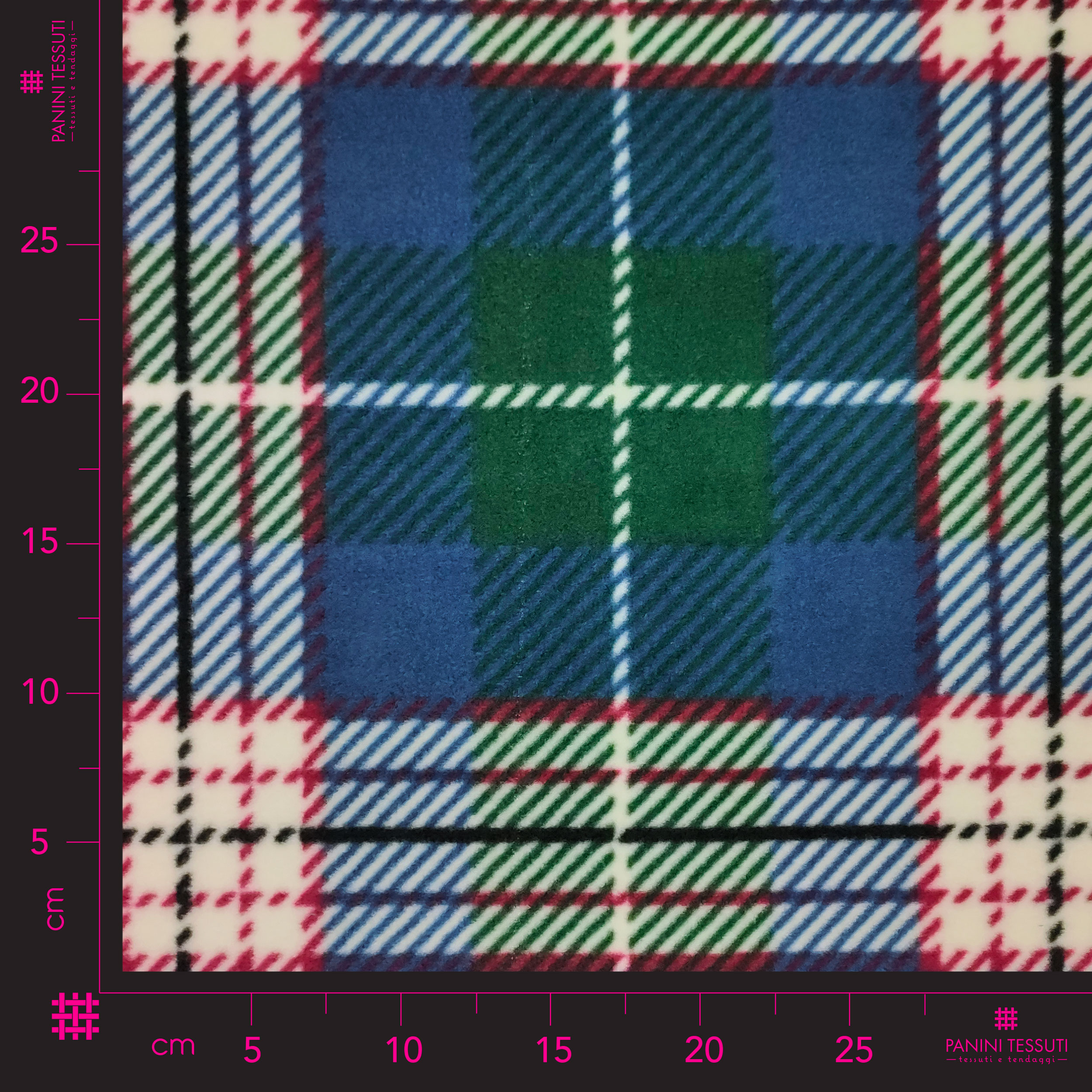 Pile Tartan Toni del Blu e Verde